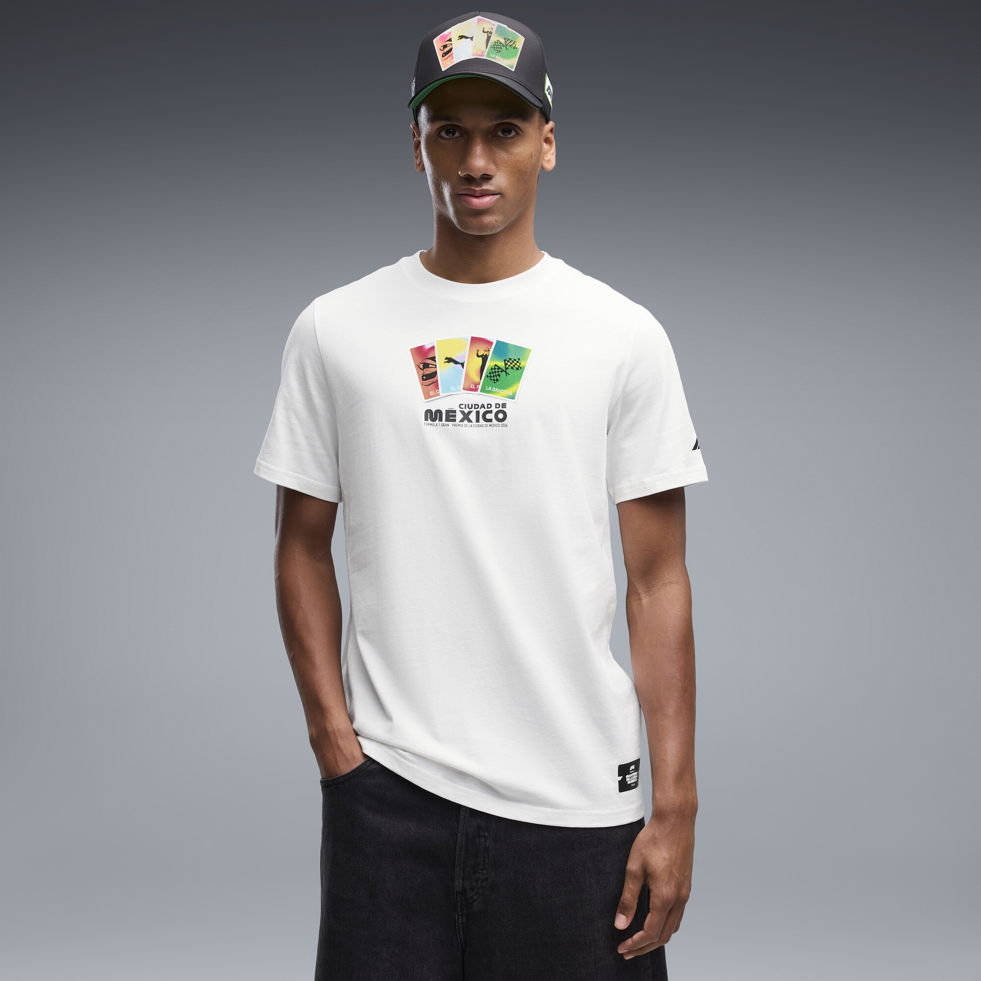 Puma Mens Crew Neck Short Sleeve Regular Fit Graphic T-Shirt, Medium, White