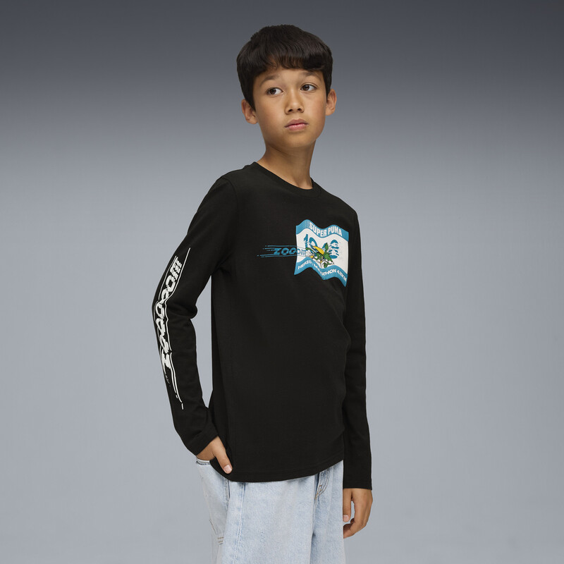 PUMA SUPER Kids' Graphic Long Sleeve Tee