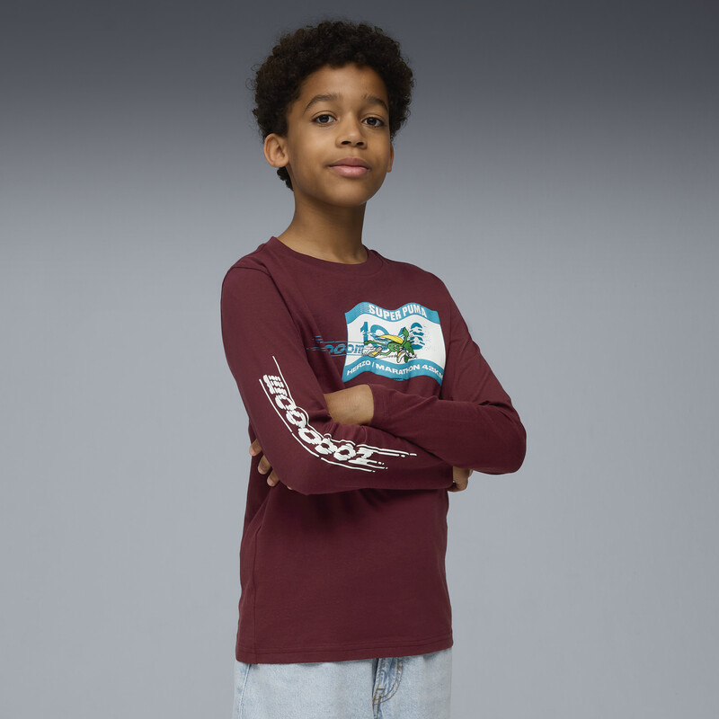 

PUMA SUPER Kids' Graphic Long Sleeve Tee