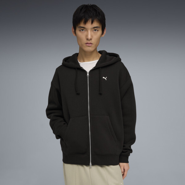 Chamarra PUMA Con Gorro Select Essentials para Hombre en Talle Chica Negro