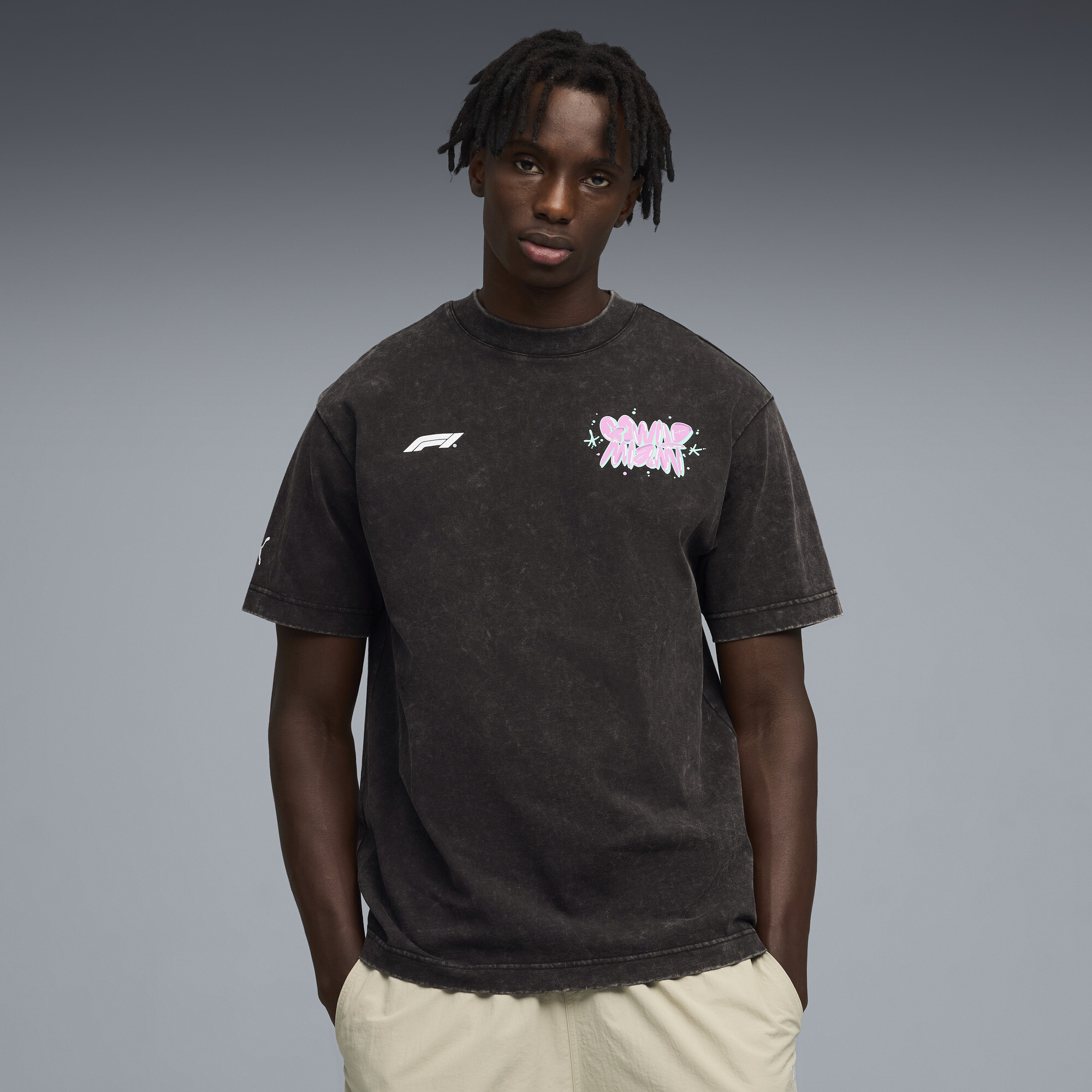 PUMA F1® Miami Men's Go Wild Graphic T-Shirt in Black, Size S