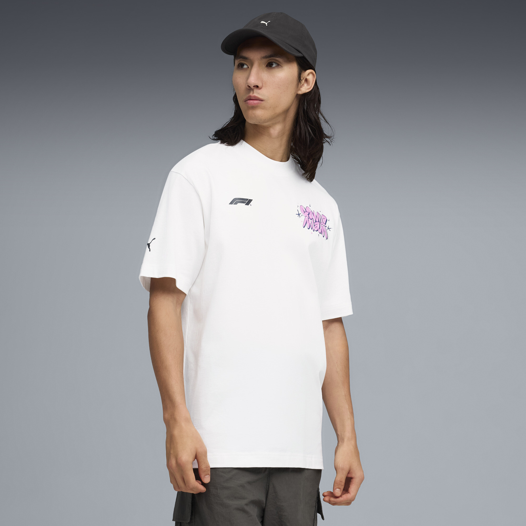 PUMA F1® Miami Men's Go Wild Graphic T-Shirt in White, Size L