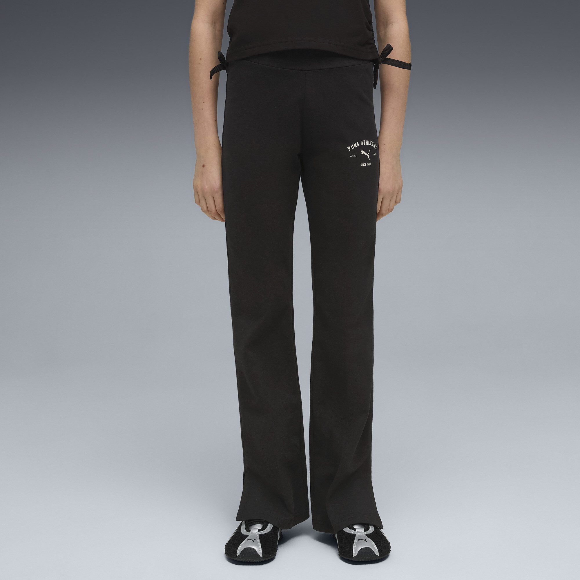 PUMA Classics flaRood legging met hoge taille voor Dames, Zwart, Maat 11-12Y