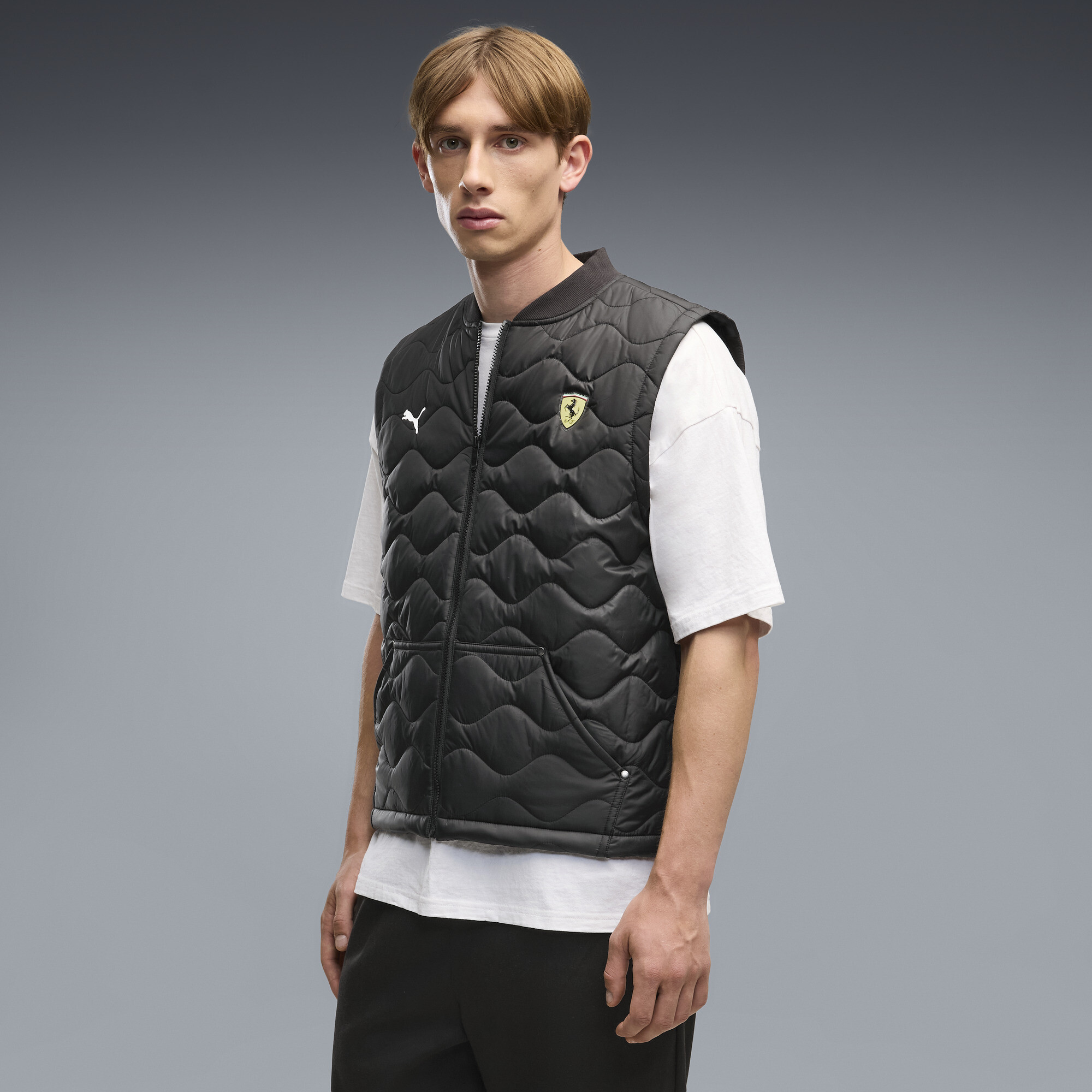 PUMA Scuderia Ferrari Men's Premium Vest in Black, Size L