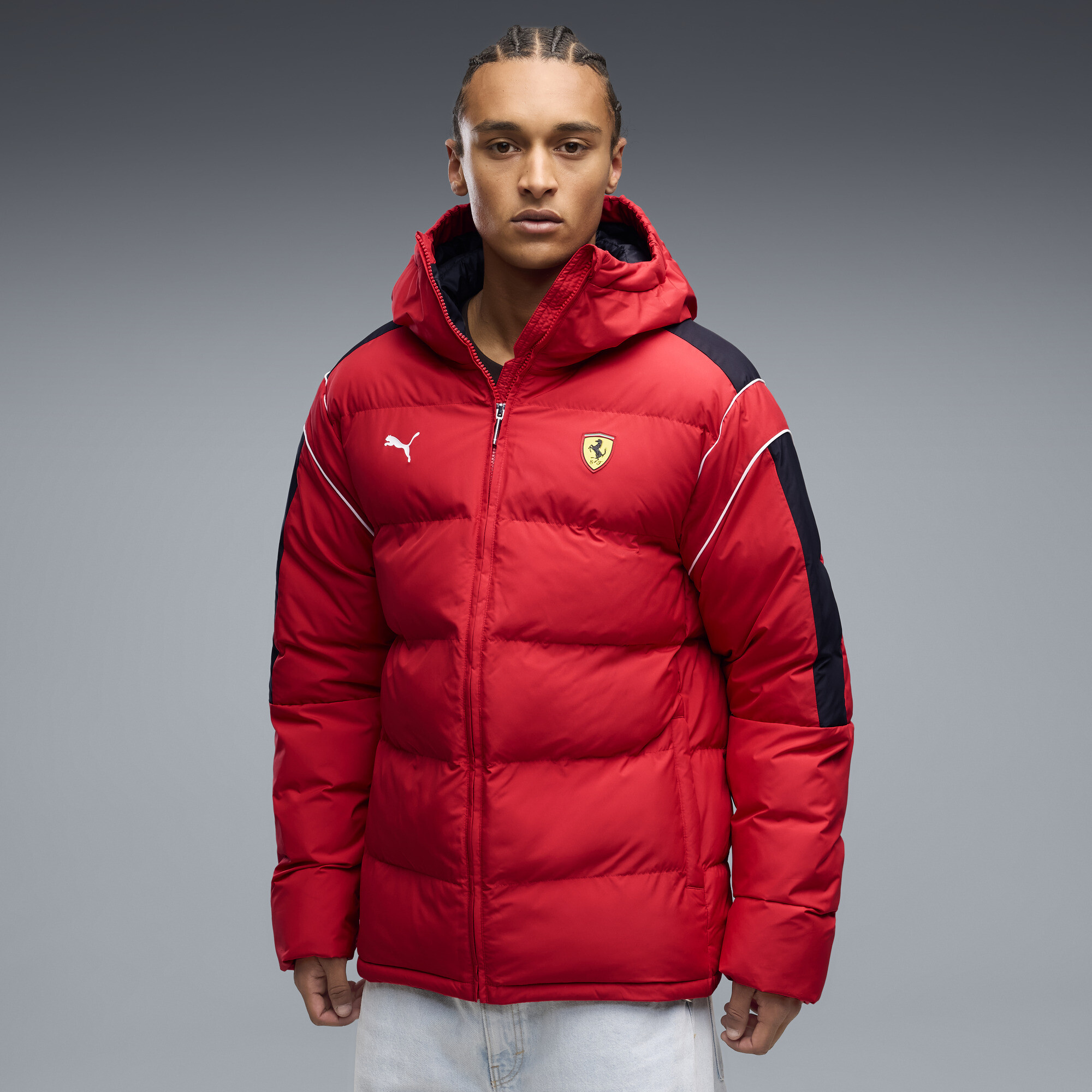 PUMA Ferrari MT7 ECOLITE Pufferjacke Herren, Kleidung, Rot, M