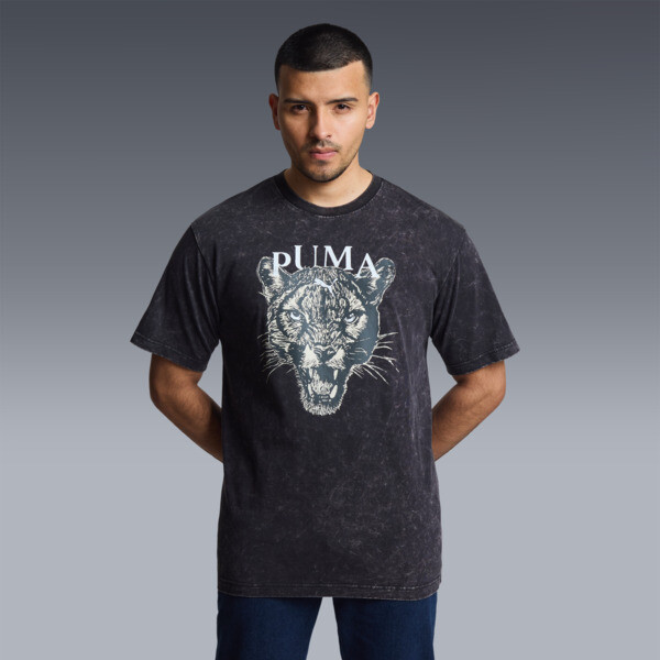 Remera PUMA estampada Downtown II para Hombre En Negro