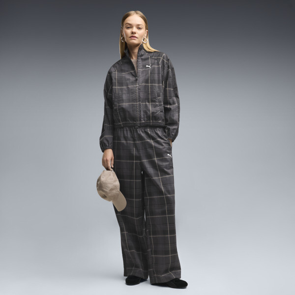 Pantalónes PUMA holgados T7 Tartan para Mujer En Negro