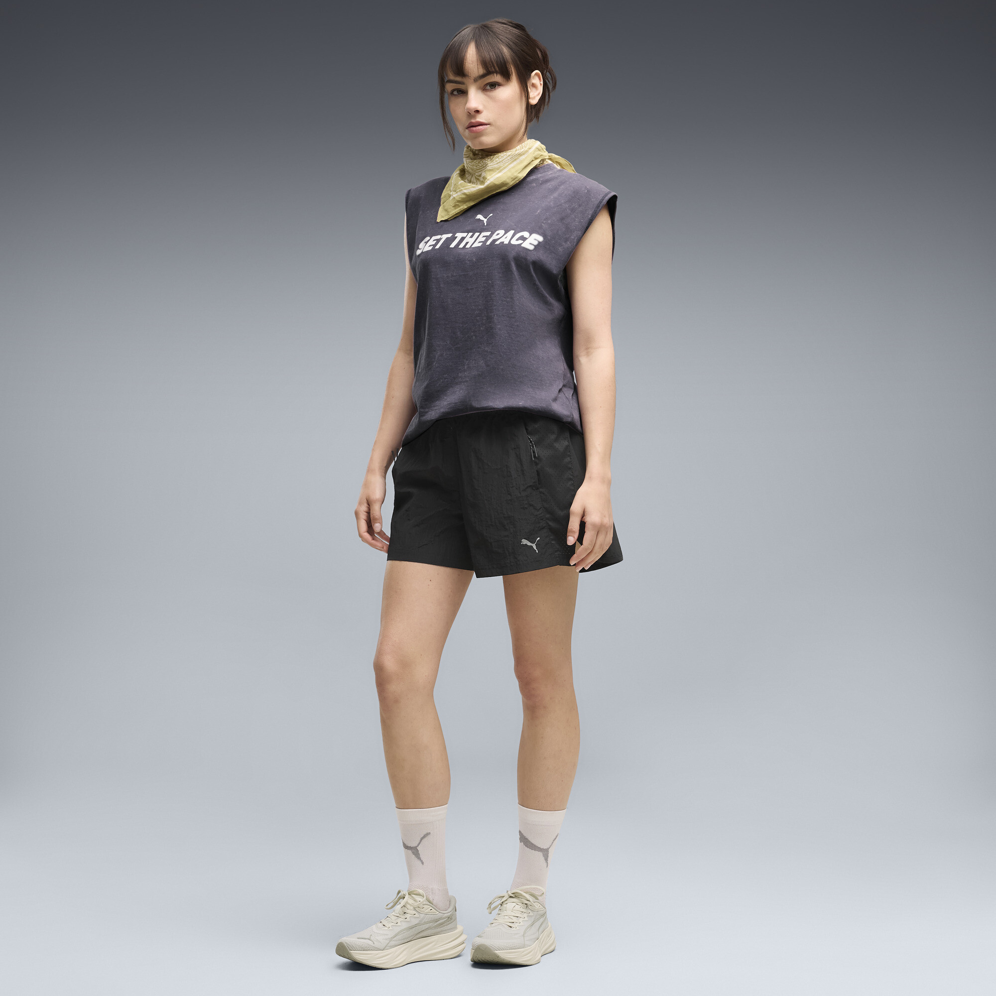 PUMA Short tiss 10 cm T7 Run Culture Collective Femme Vtements Noir S 55 €