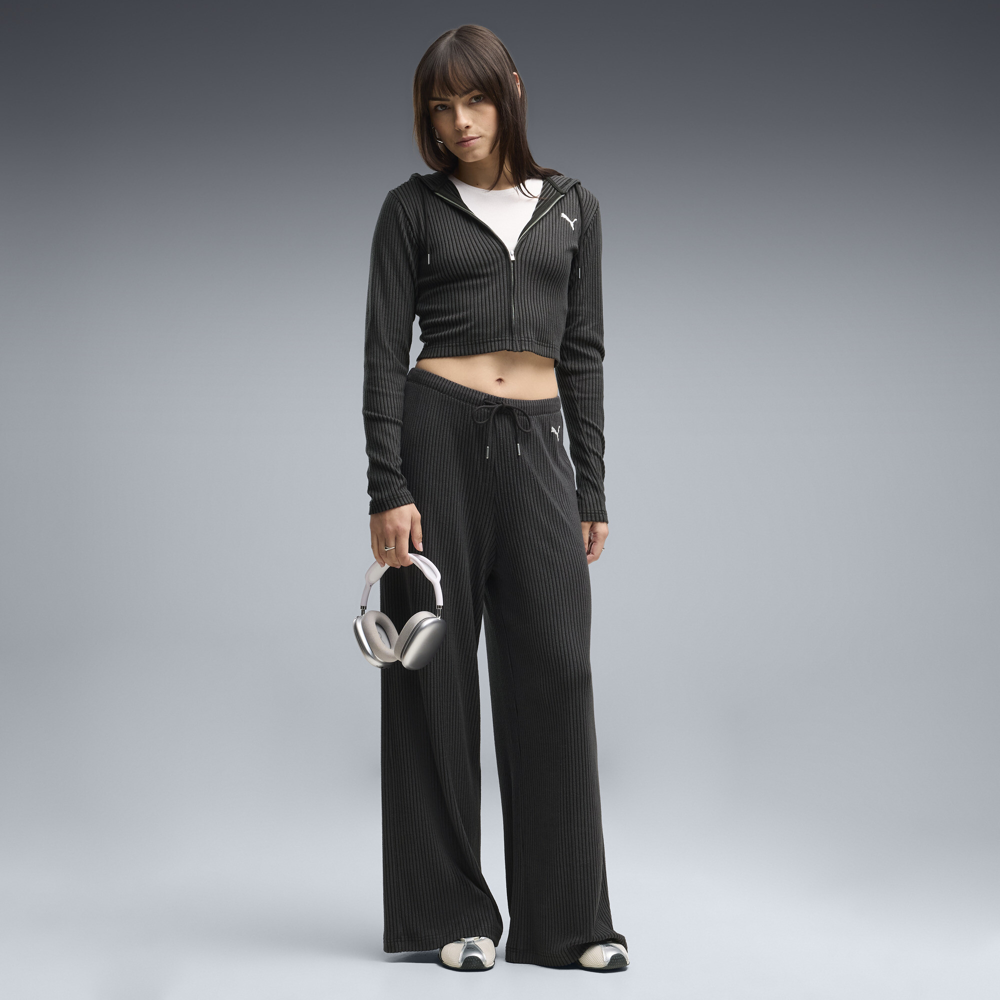 PUMA Essentials Relaxed Hose mit weitem Bein Damen, Accessoires, Schwarz, M
