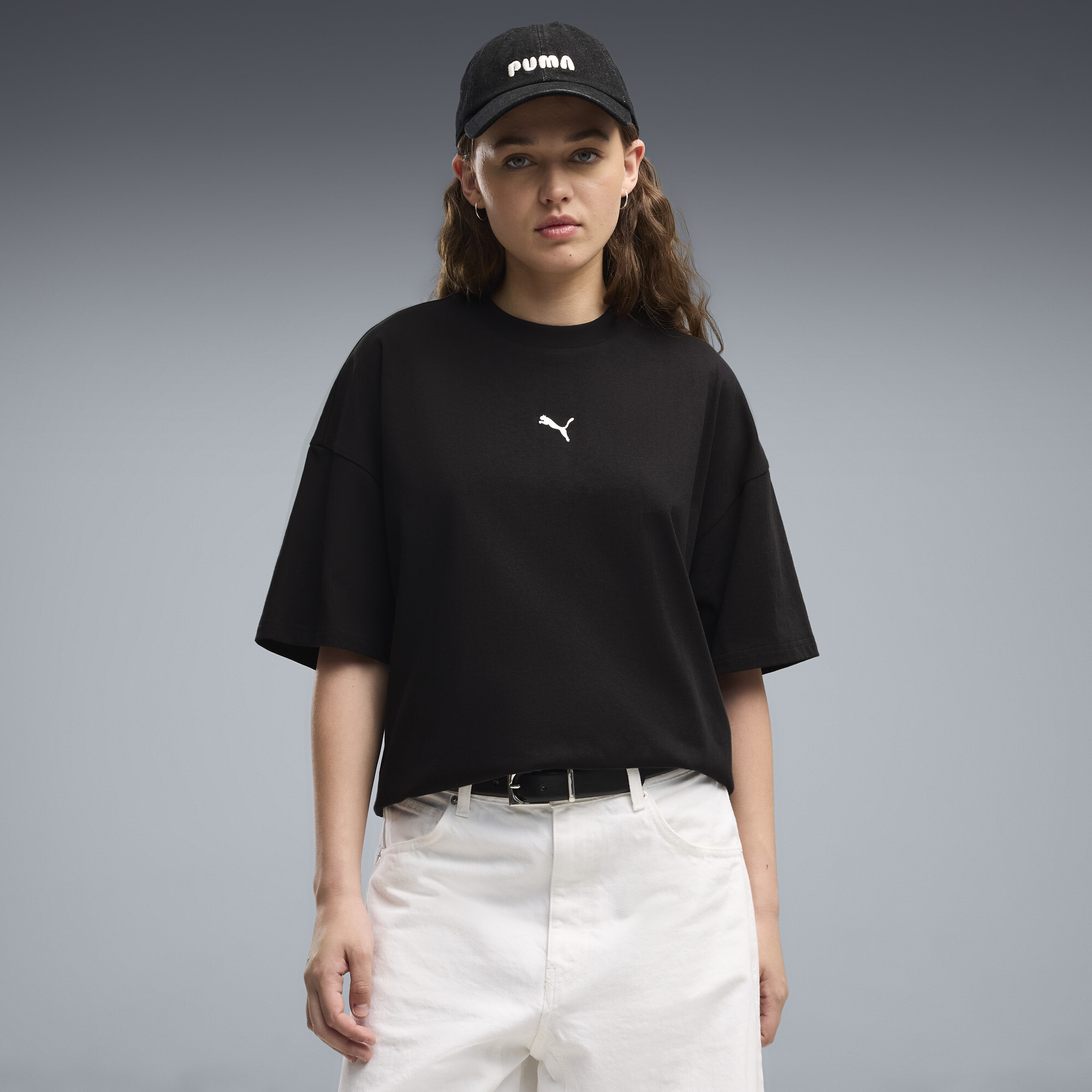 PUMA Essentials Oversized T-Shirt Damen, Kleidung, Schwarz, M