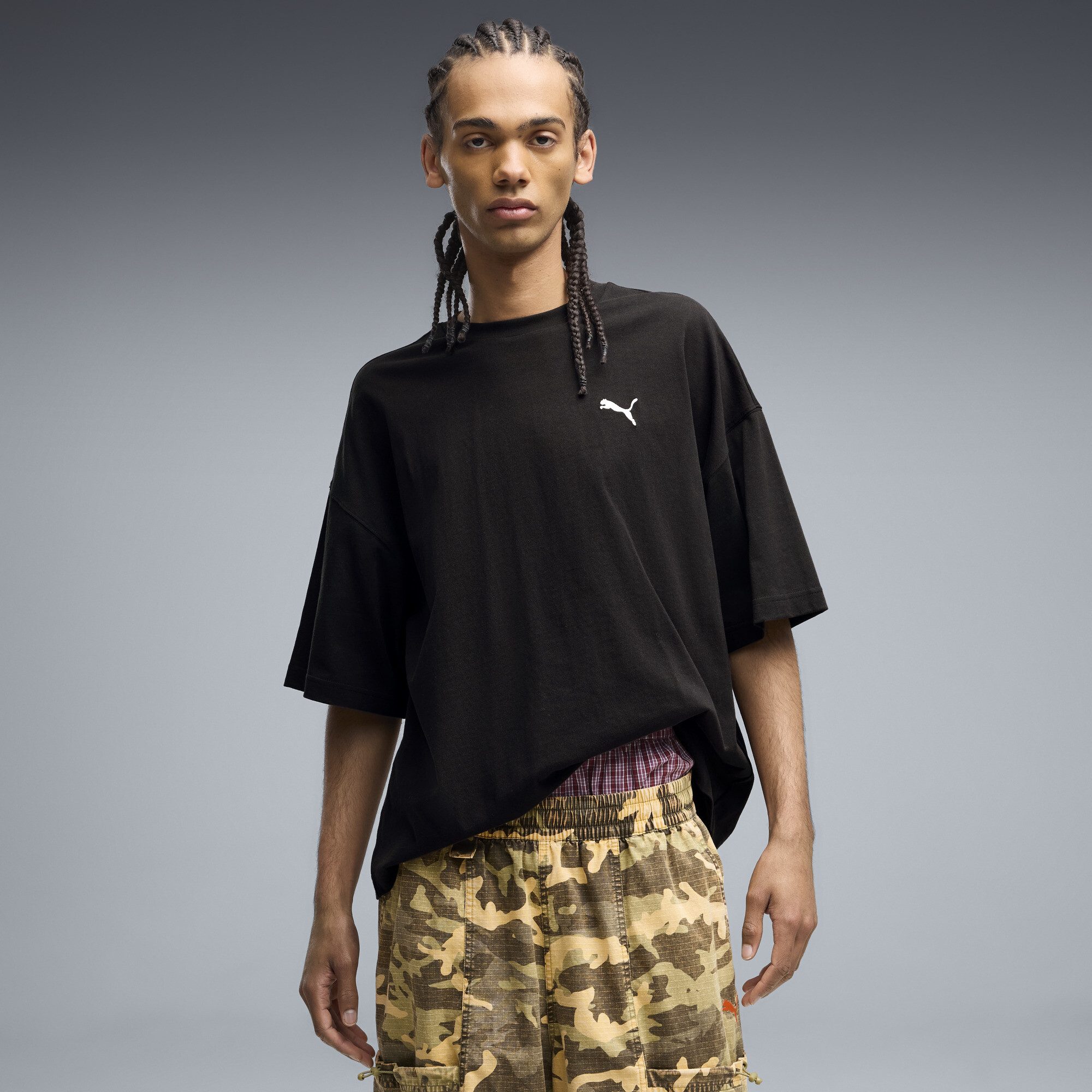PUMA Essentials Men's Oversized T-Shirt in Black, Size XL