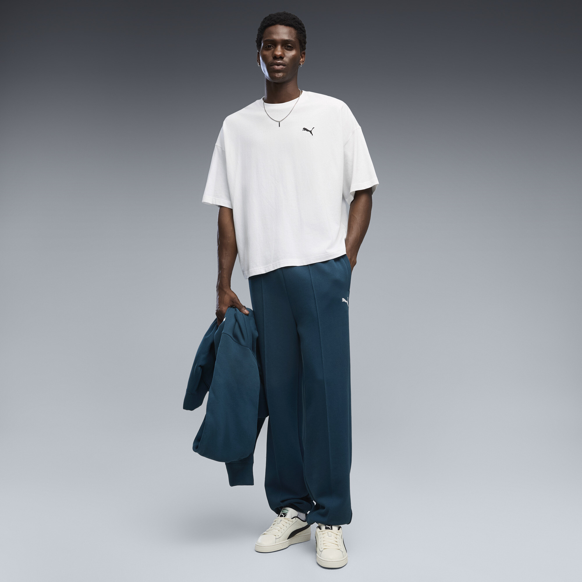 PUMA Essentials Men's Relaxed Sweatpants in Blue, Size L