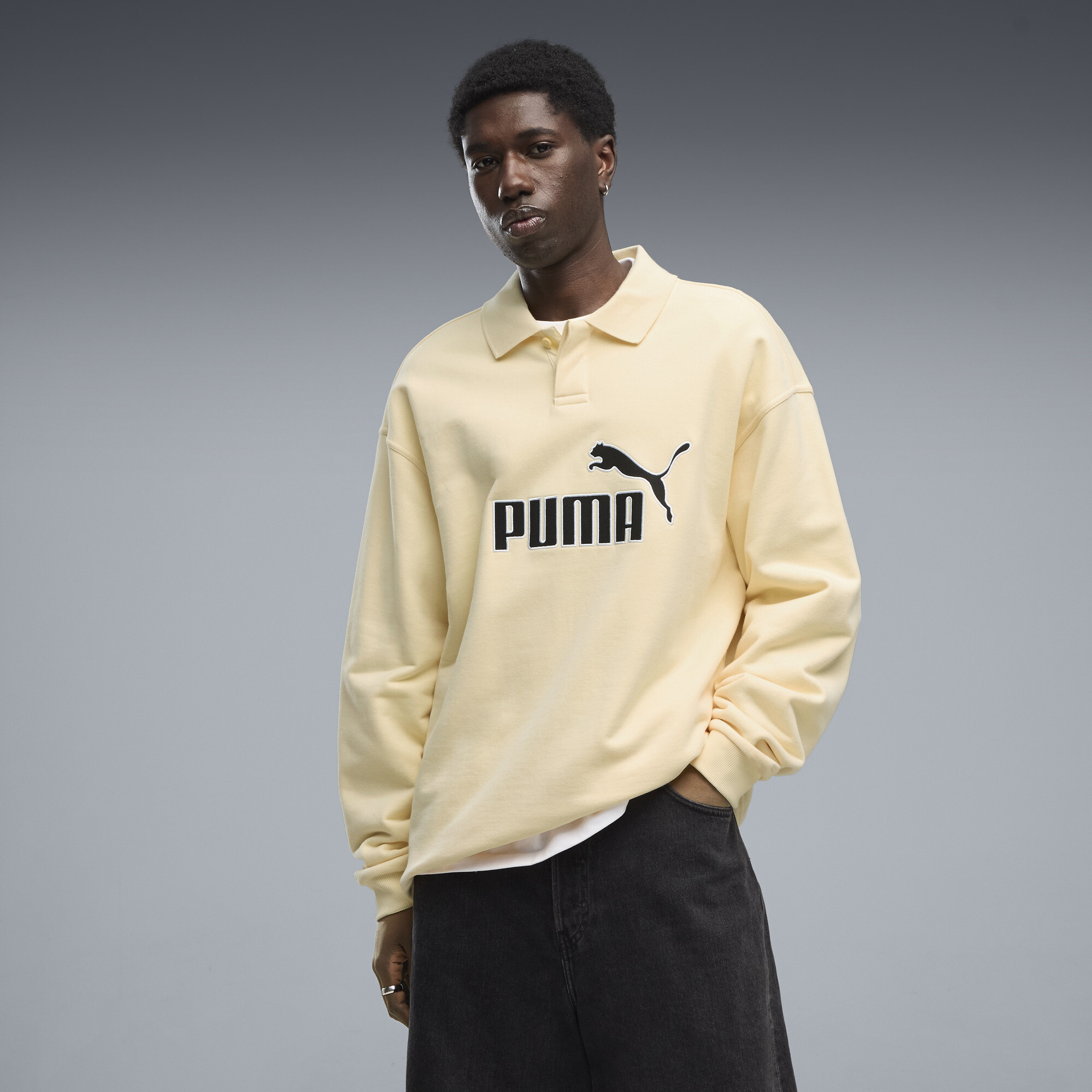 PUMA Essentials Elevated No. 1 Relaxed Polo Herren, Kleidung, Gelb, XS