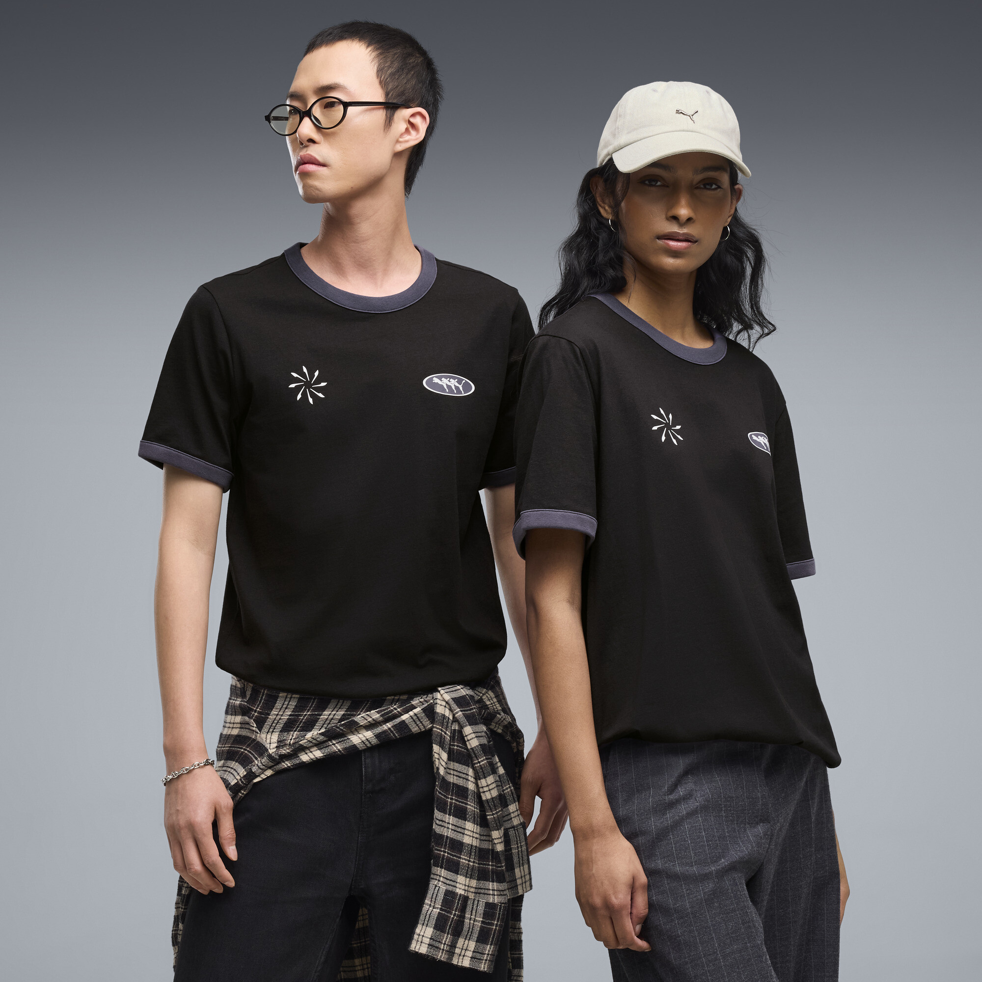 FUTURE.PUMA.ARCHIVE Ringer-T-Shirt Unisex, Kleidung, Schwarz, M