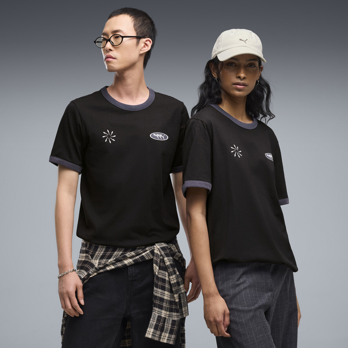 FUTURE.PUMA.ARCHIVE Ringer T-Shirt Unisex in Black, Medium