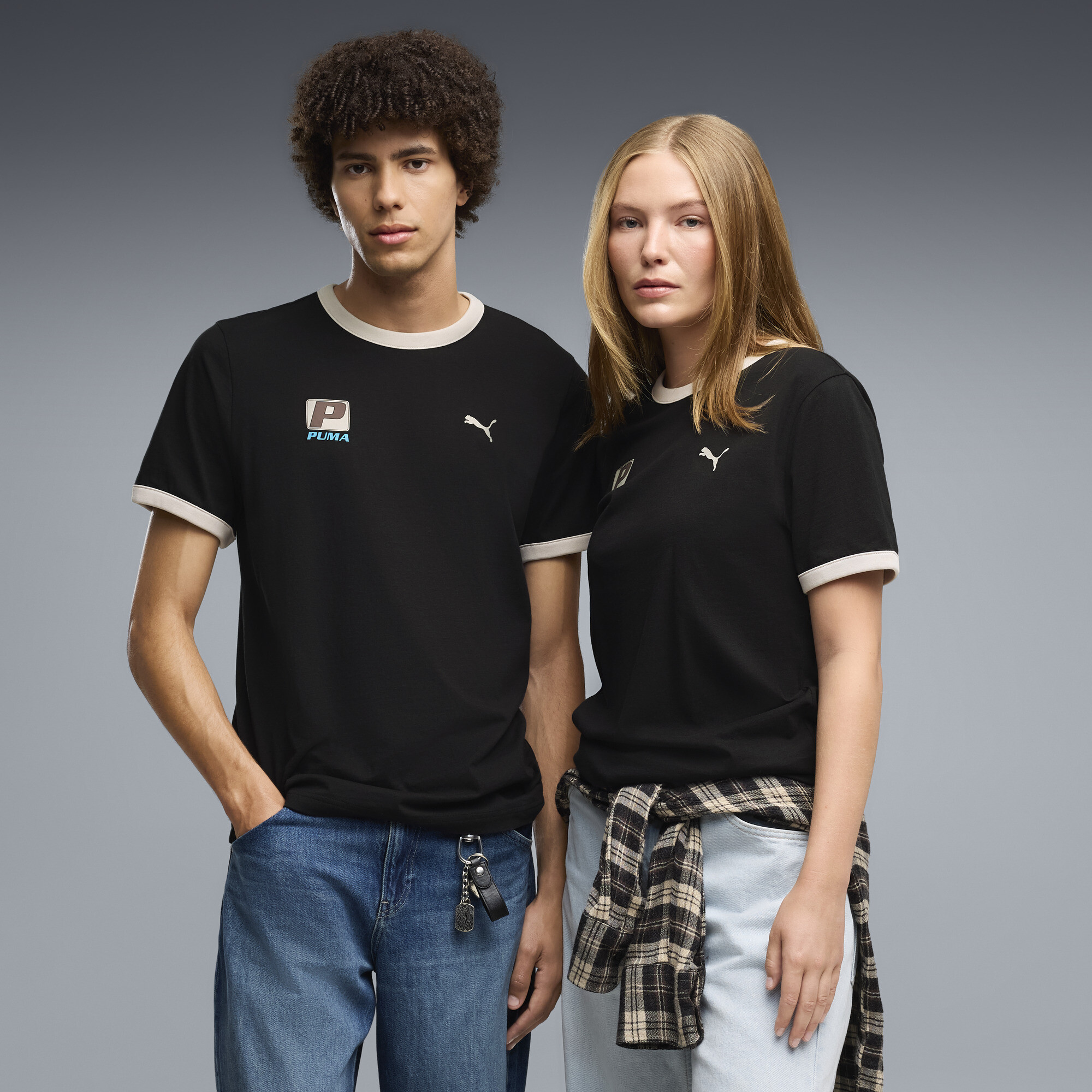 Koszulka unisex FUTURE.PUMA.ARCHIVE z lamówką, Odzież, Czarny, XXL