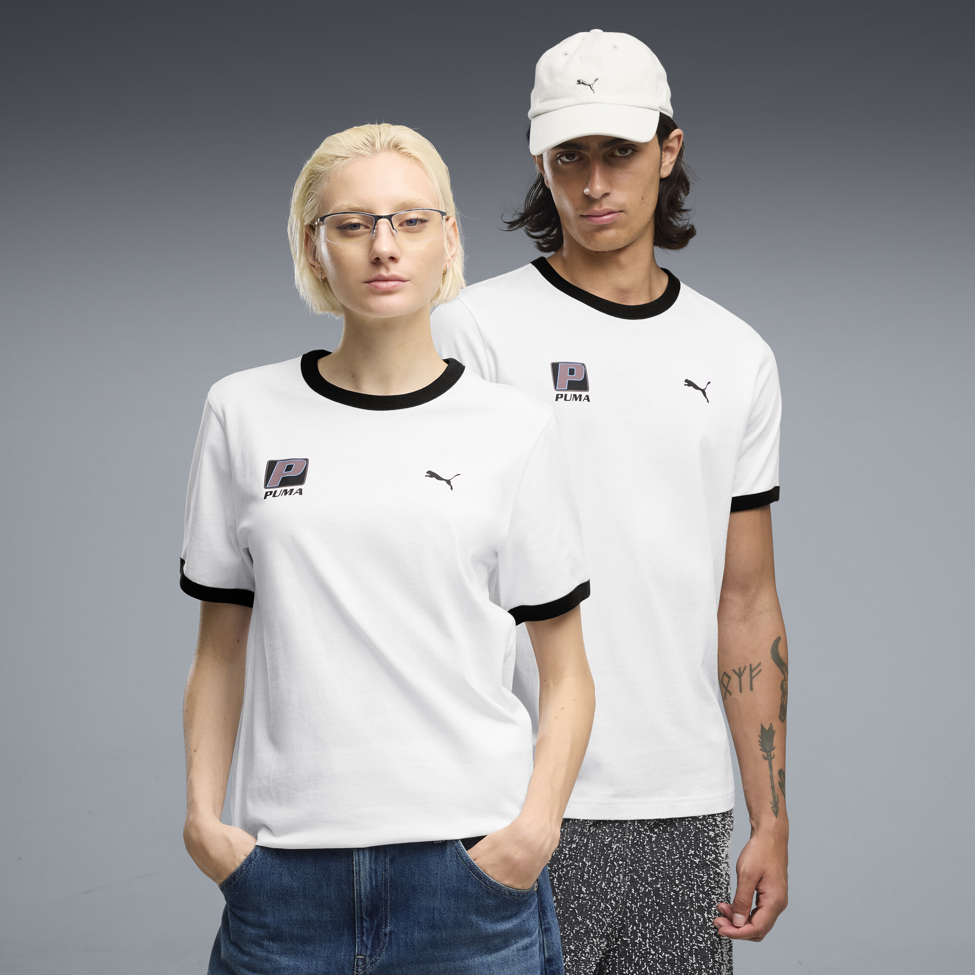 Koszulka unisex FUTURE.PUMA.ARCHIVE z lamówką, Odzież, Biały, XXL