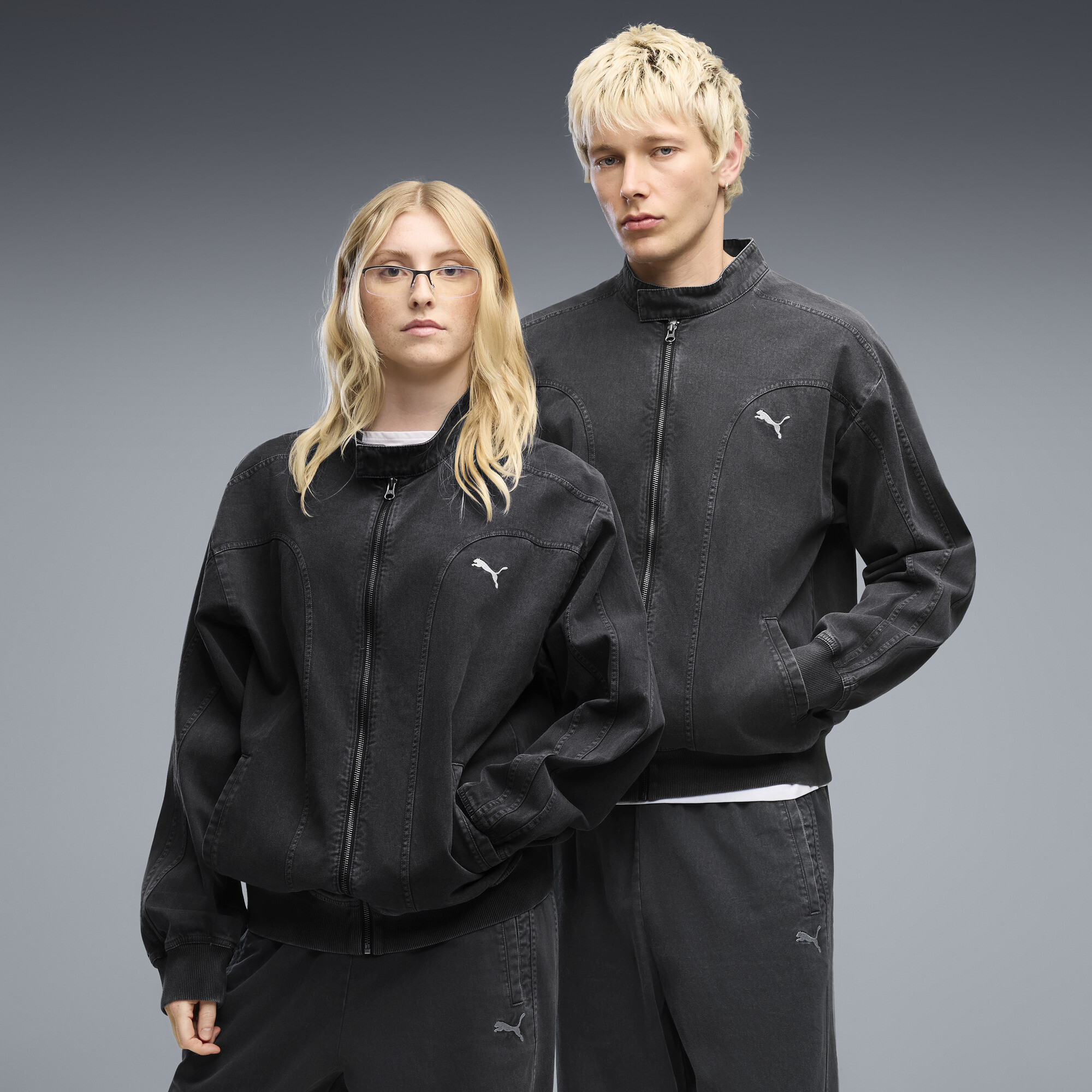 Veste de survtement dcontracte dlav T7 FUTUREPUMAARCHIVE Unisexe Vtements Noir XS 90 €