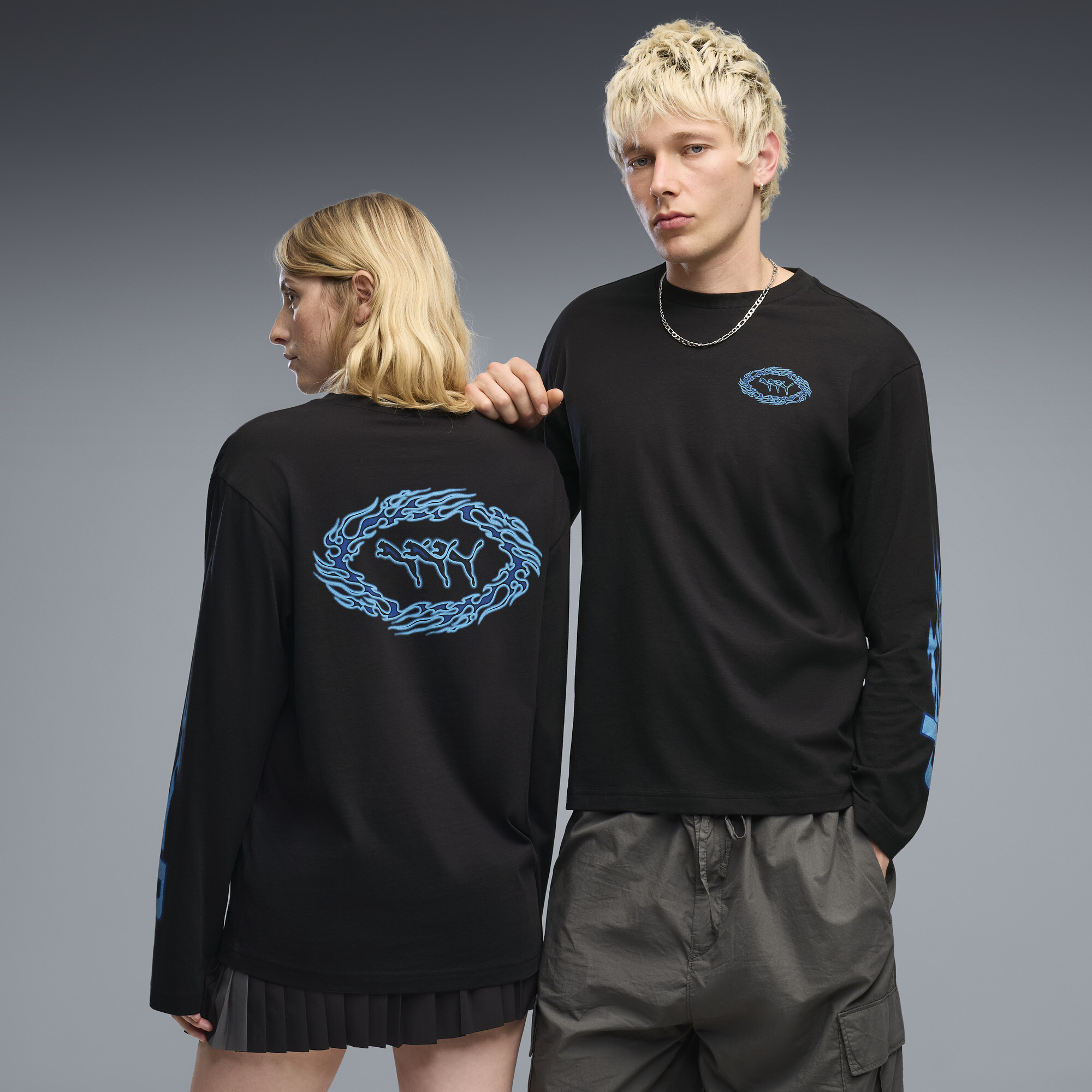 FUTURE.PUMA.ARCHIVE Boxy Flame Tee Unisex, Clothing, White, XXL