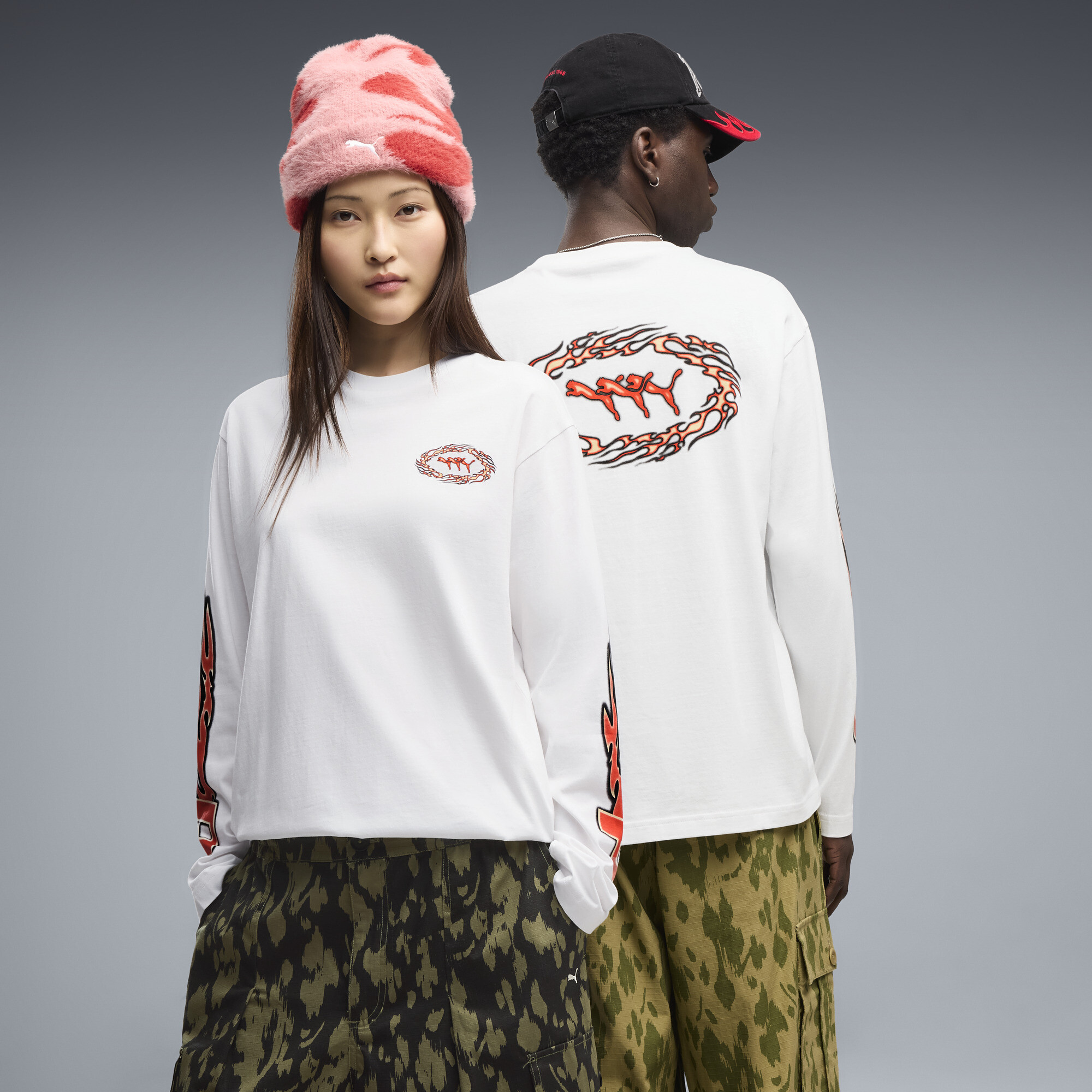 Koszulka unisex FUTURE.PUMA.ARCHIVE Boxy Flame, Odzież, Biały, XXL