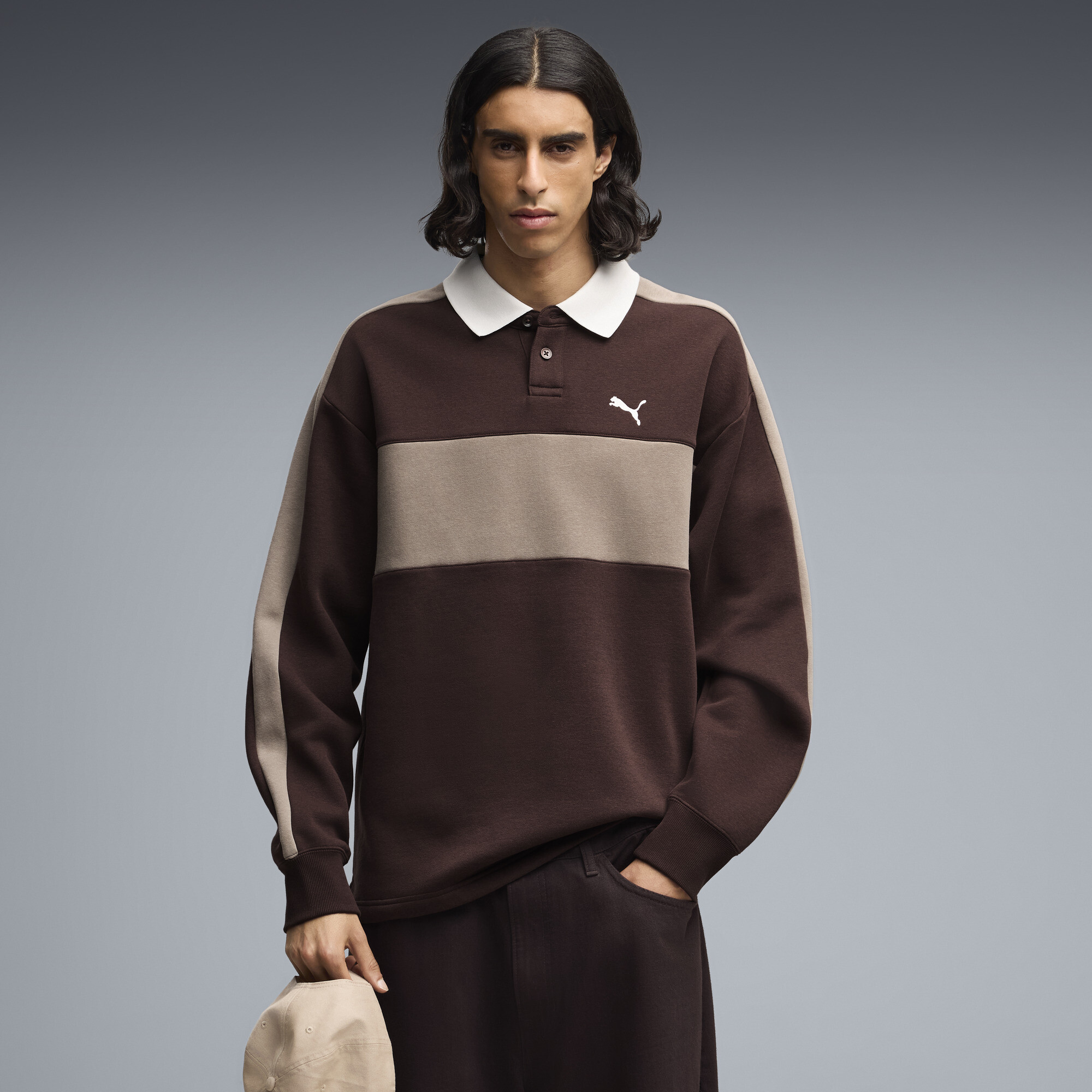 PUMA Sweat polo col rond T7 Homme Vtements Marron XXL 70€