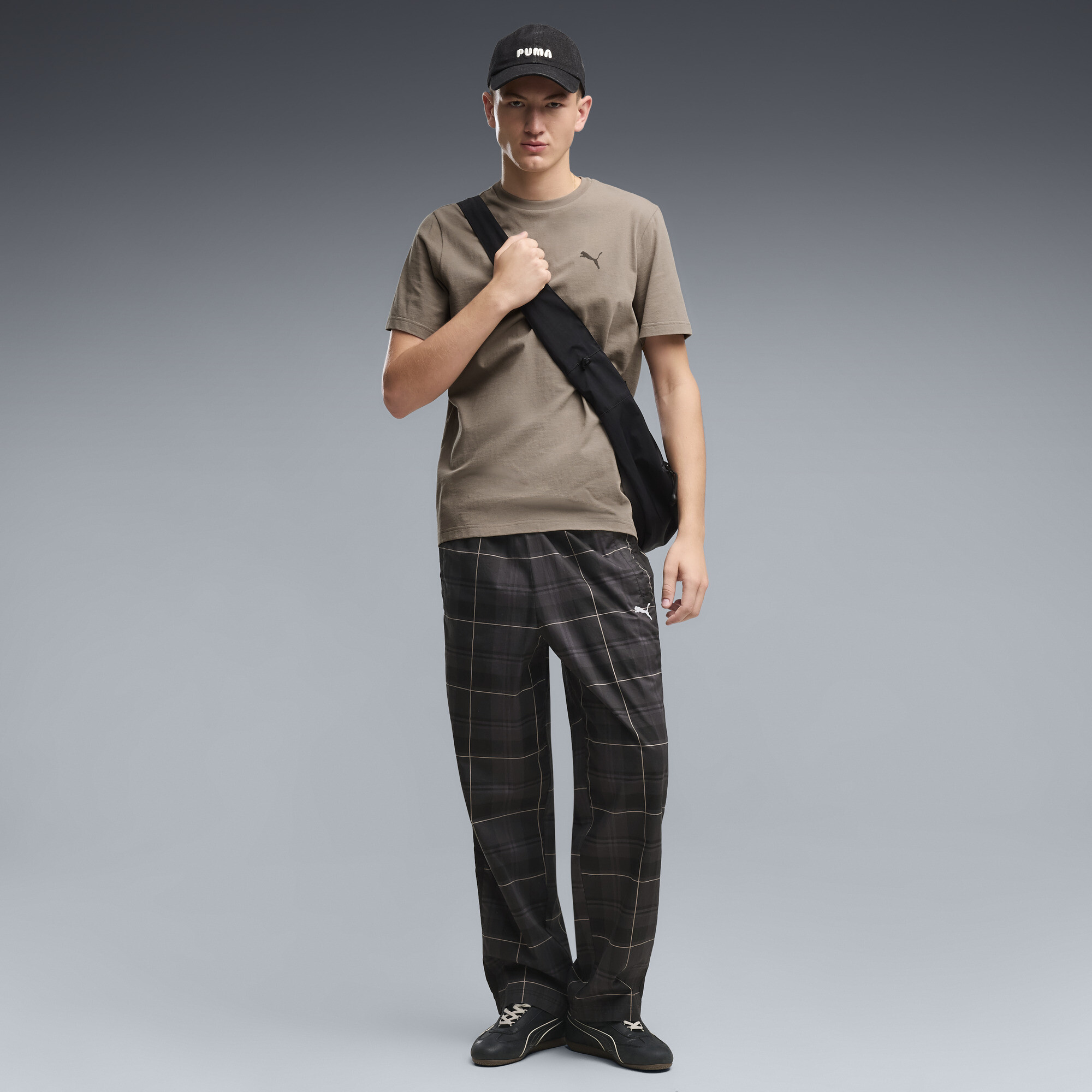 Pantalon Puma Yellow T7 Relaxed Tartan Woven Track Pants Op EU