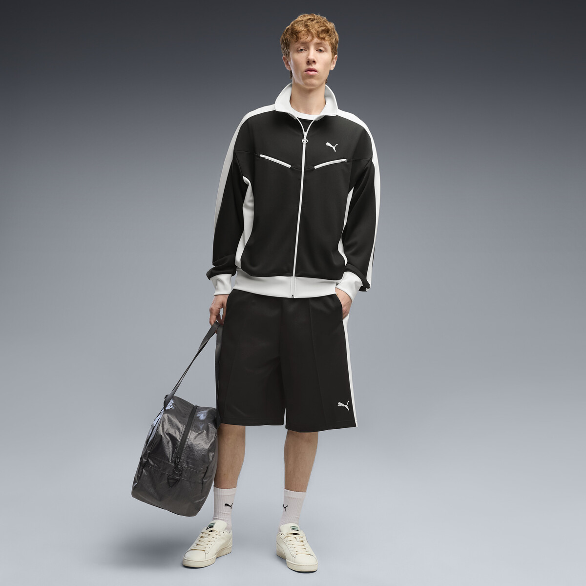 T7 Relaxed Baggy 9-inch Shorts Men in Black by PUMA, Medium