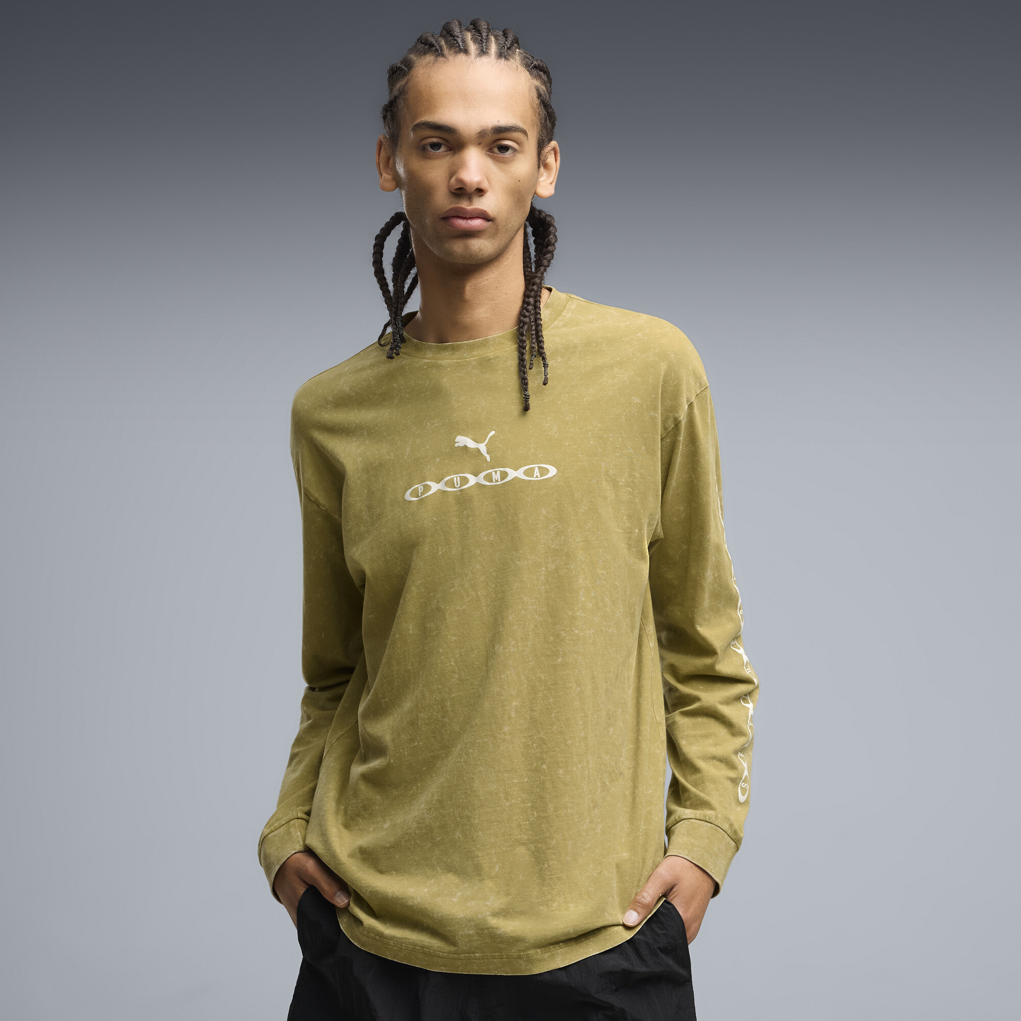 Polera manga larga Run Culture Collective para hombre