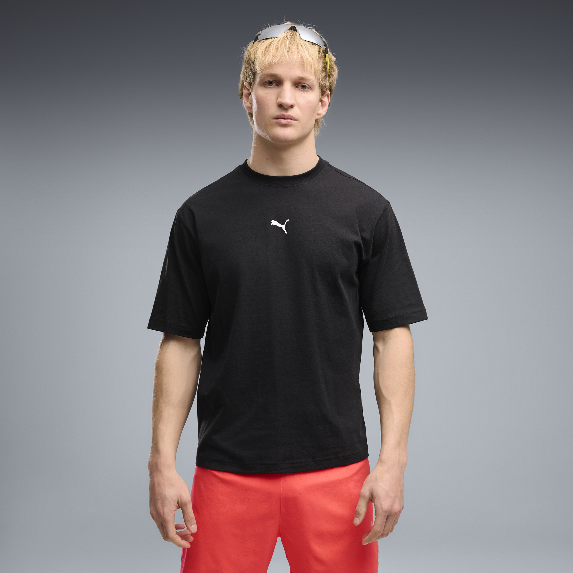 PUMA Run Culture Collective Boxy Graphic T-Shirt Herren, Accessoires, Schwarz, XXL
