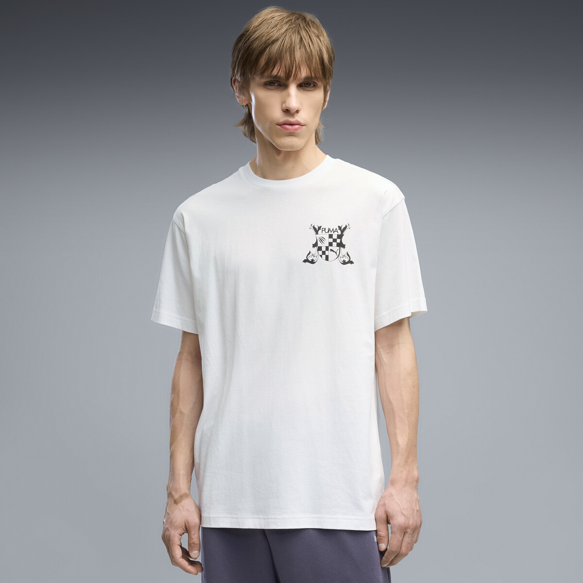 Graphic Medieval Relaxed T-Shirt Men in White by PUMA, Large