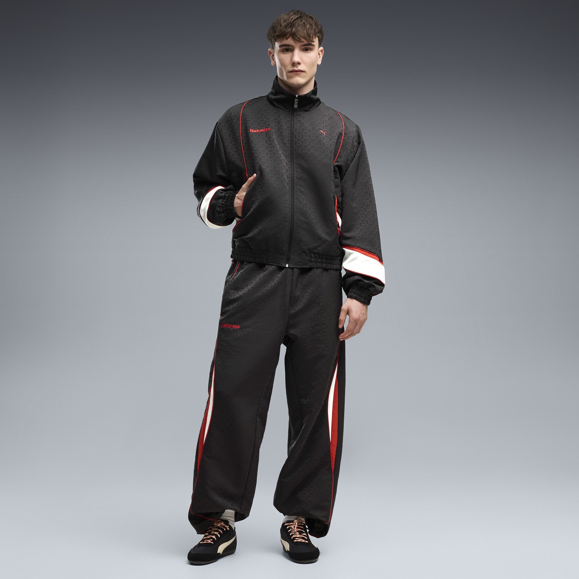 PUMA x NAHMIAS Men's CLRT Track Pants in Black, Size XS