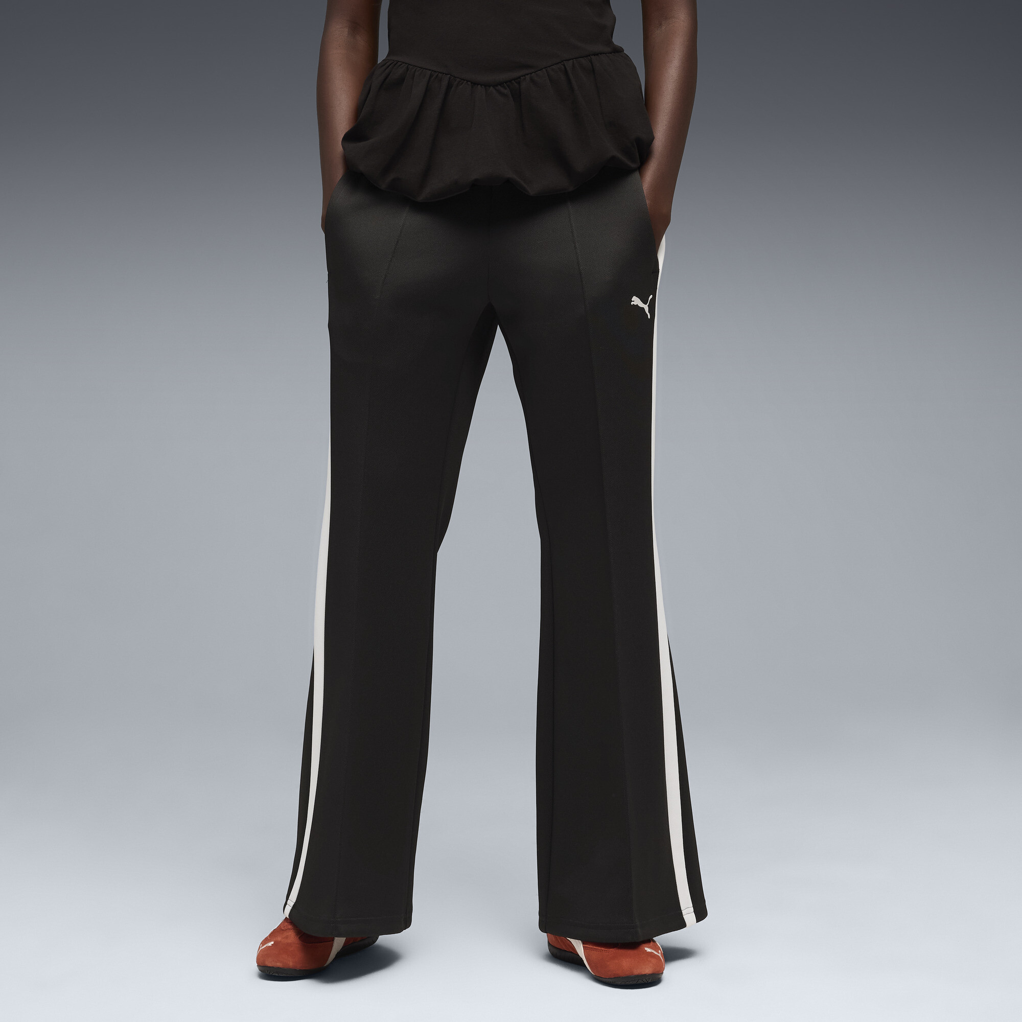 PUMA T7 Women's Flared Pants in Black, Size M
