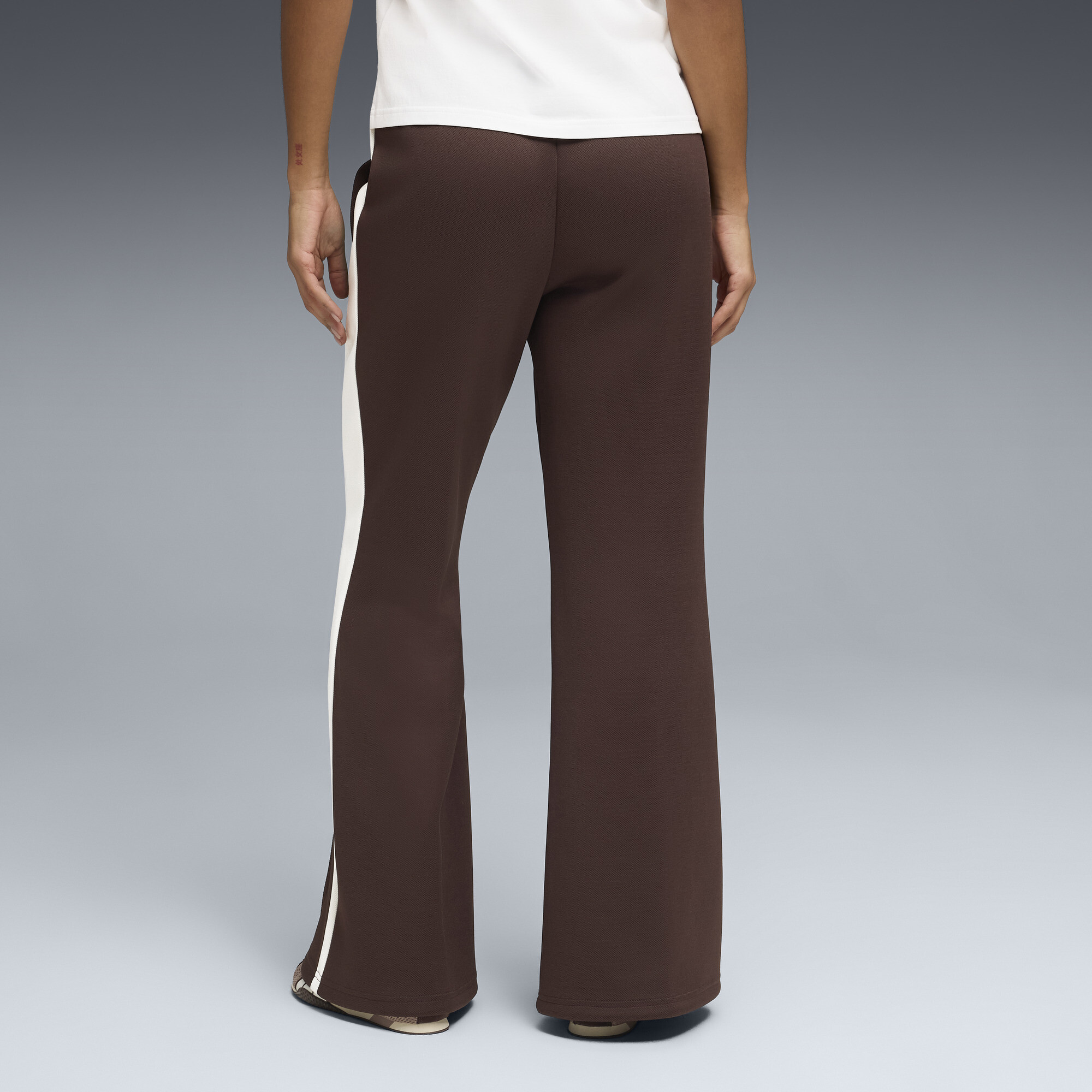 PUMA T7 uitlopende broek voor Dames, Bruin, Maat S thumbnail 5