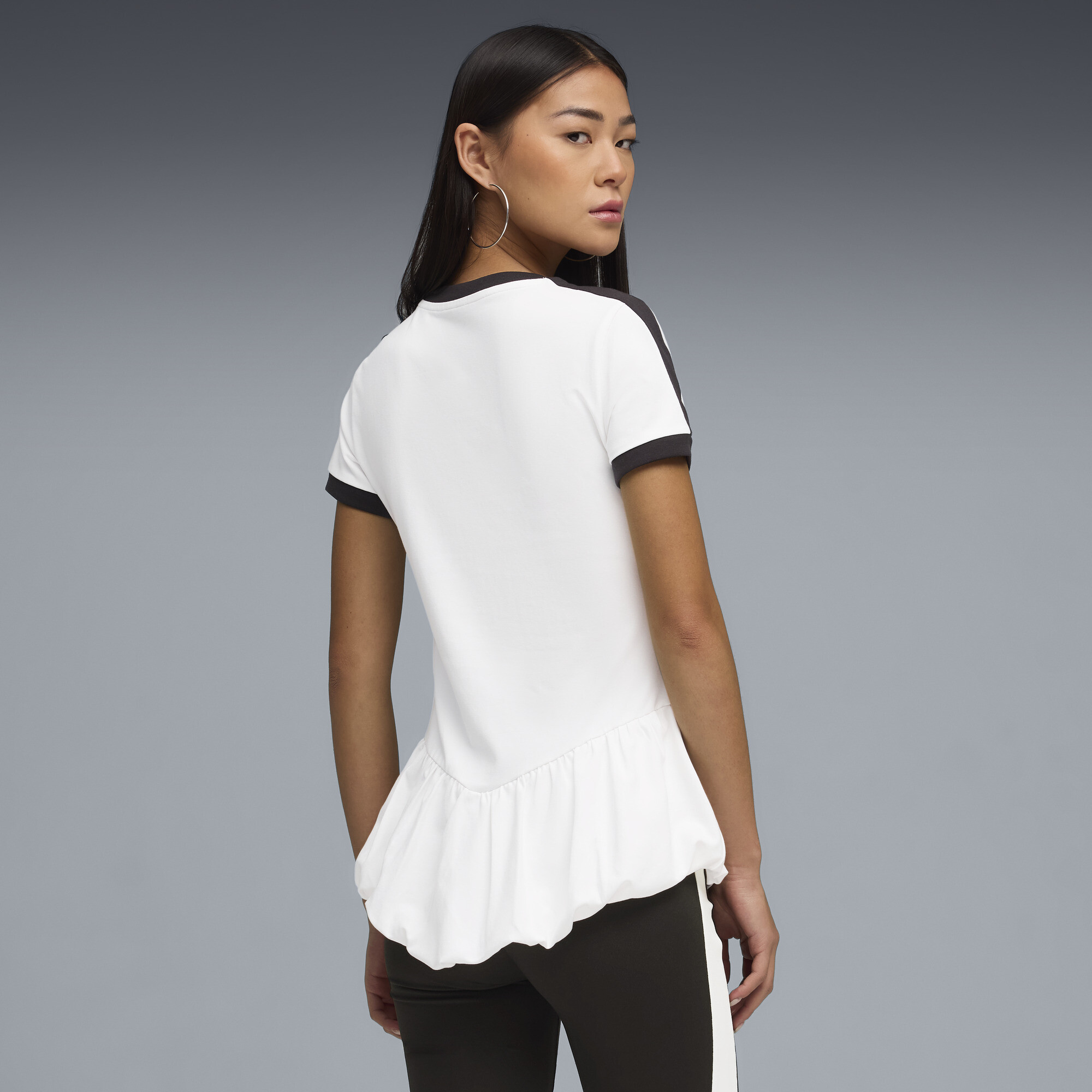 PUMA T7 ballon-T-shirt voor Dames, Wit, Maat XL thumbnail 5