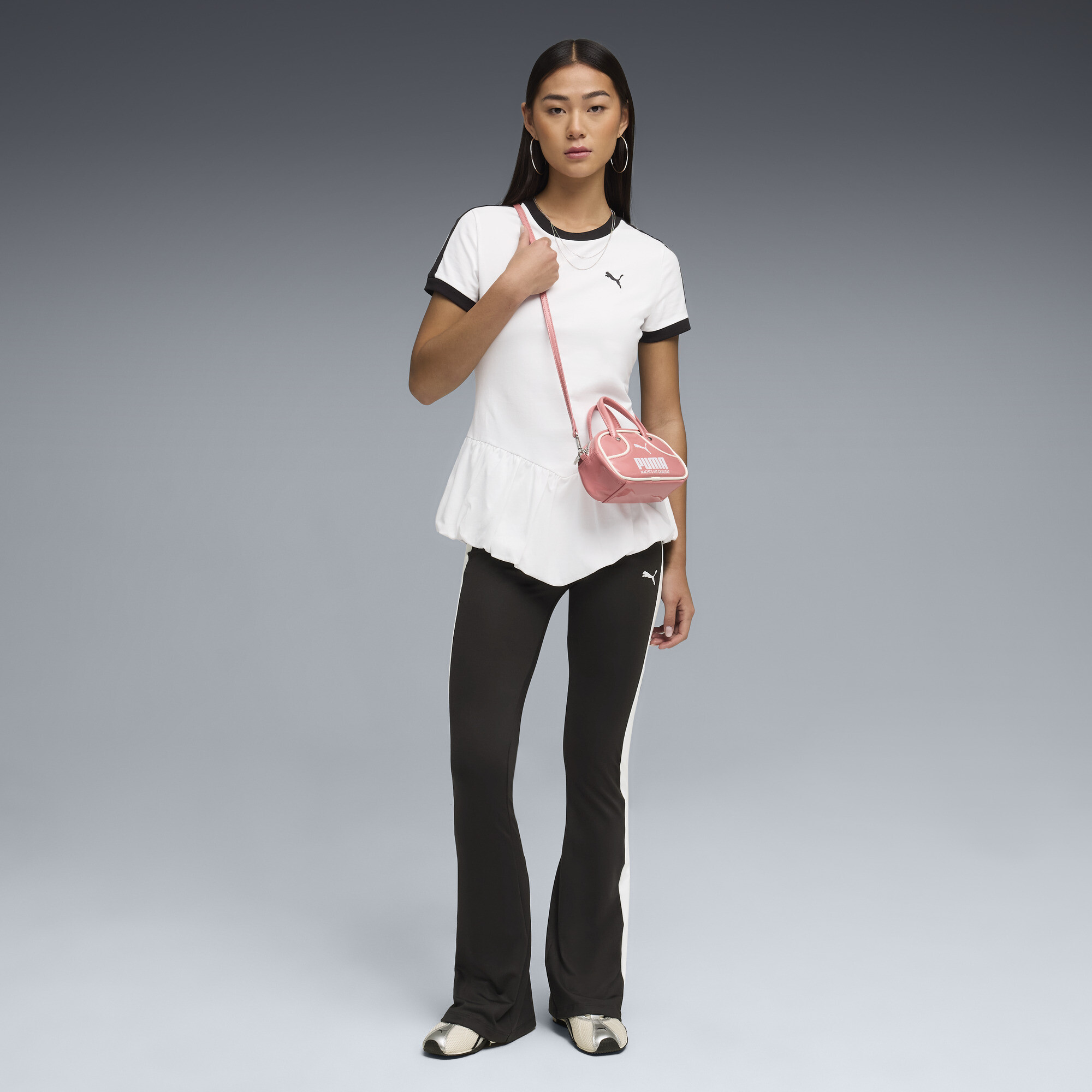 PUMA T7 ballon-T-shirt voor Dames, Wit, Maat XL thumbnail 4