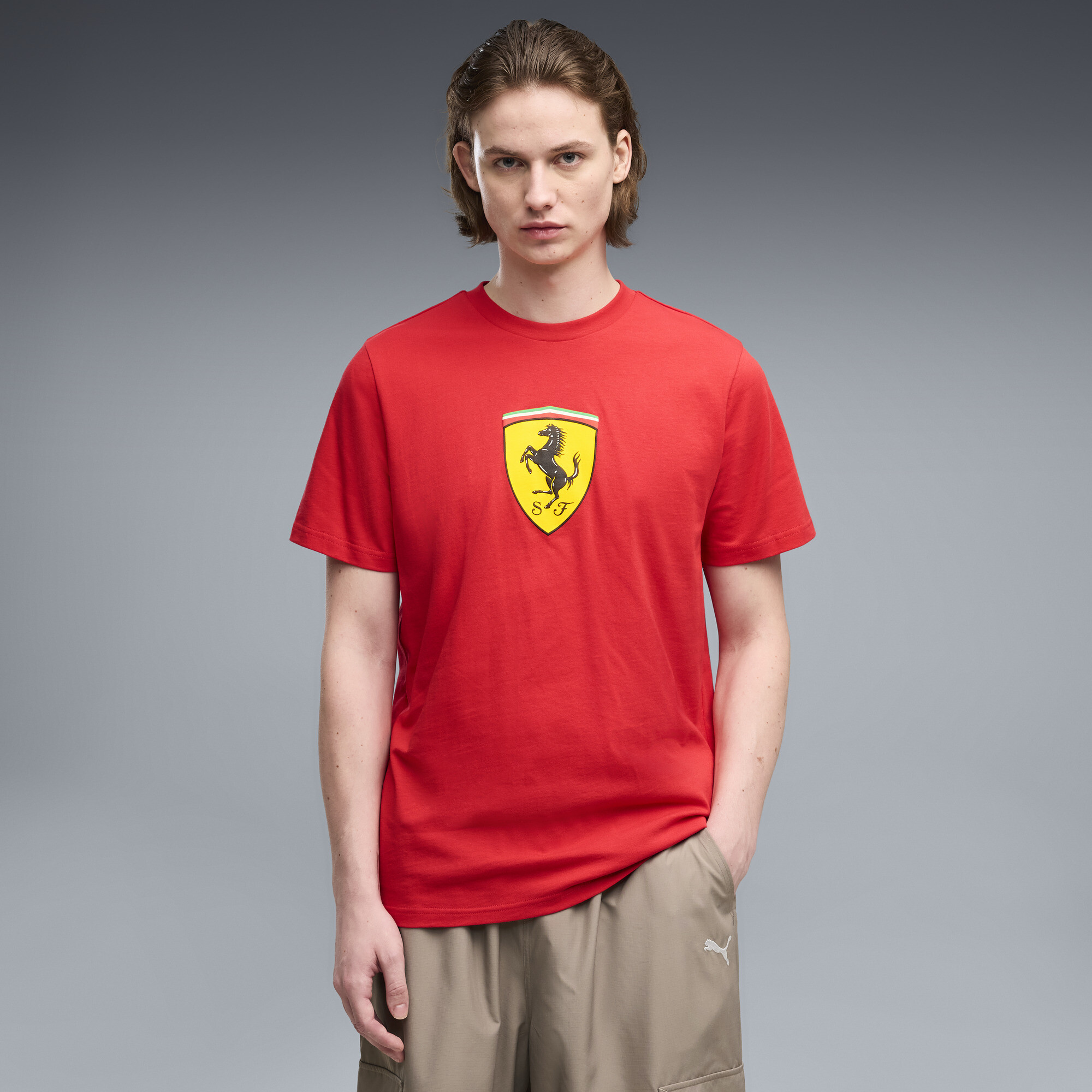 Polera Scuderia Ferrari Coloured Shield para hombre