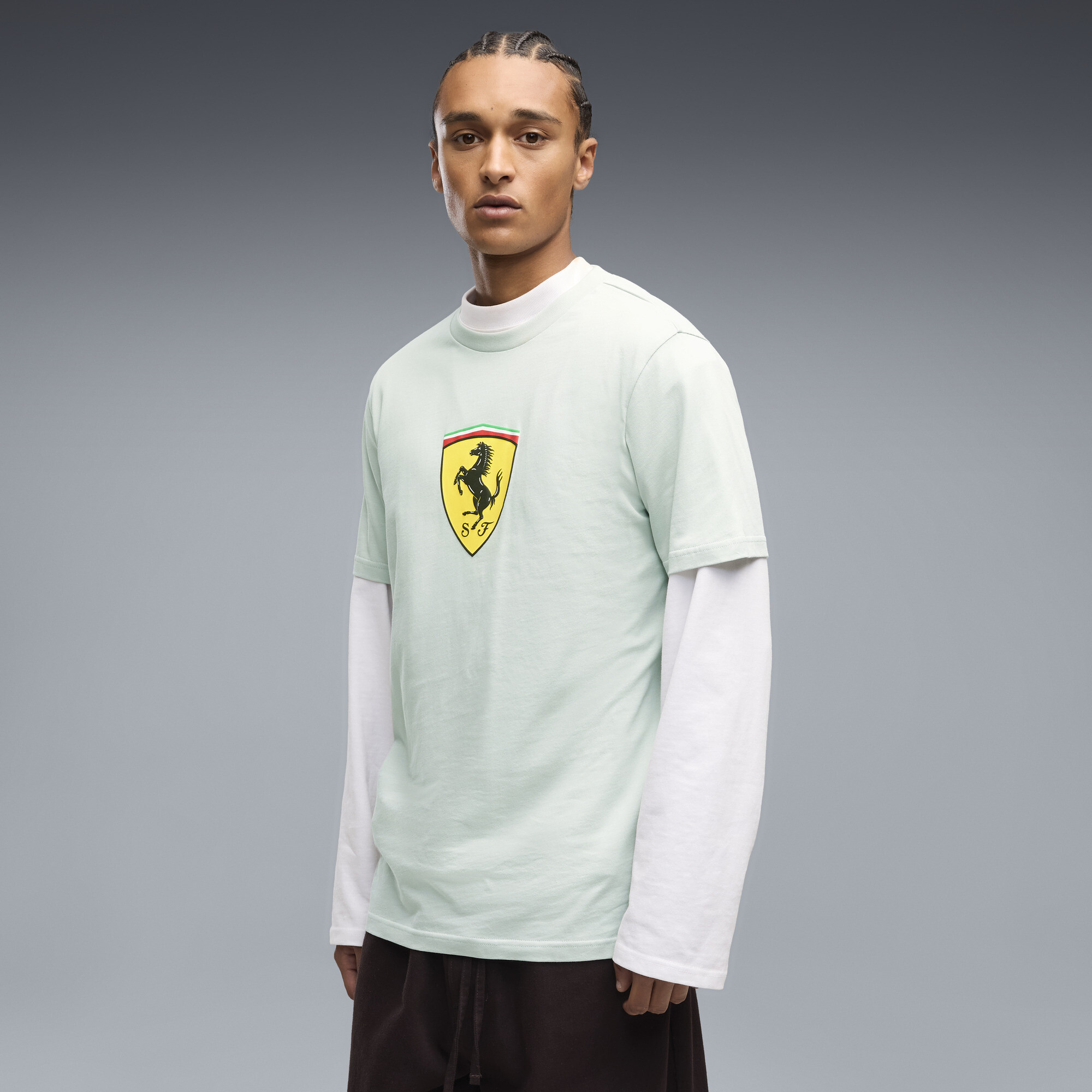 PUMA Scuderia Ferrari Men's T-Shirt in Green, Size L