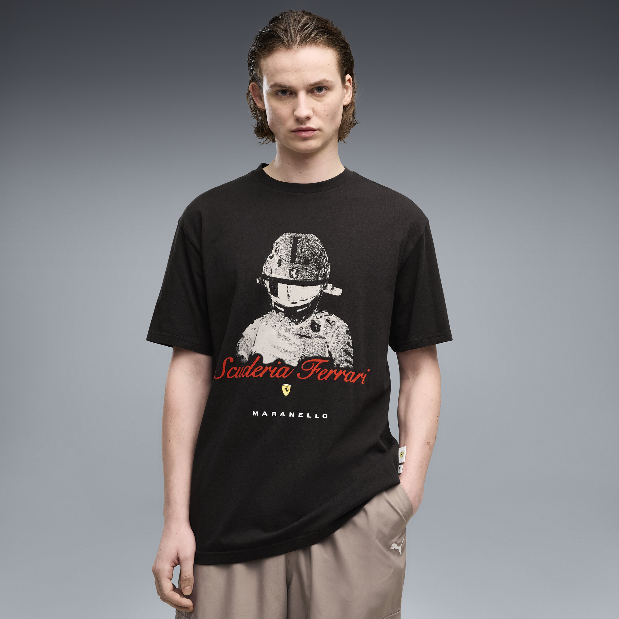 PUMA Scuderia Ferrari Men's Graphic T-Shirt in Black, Size L