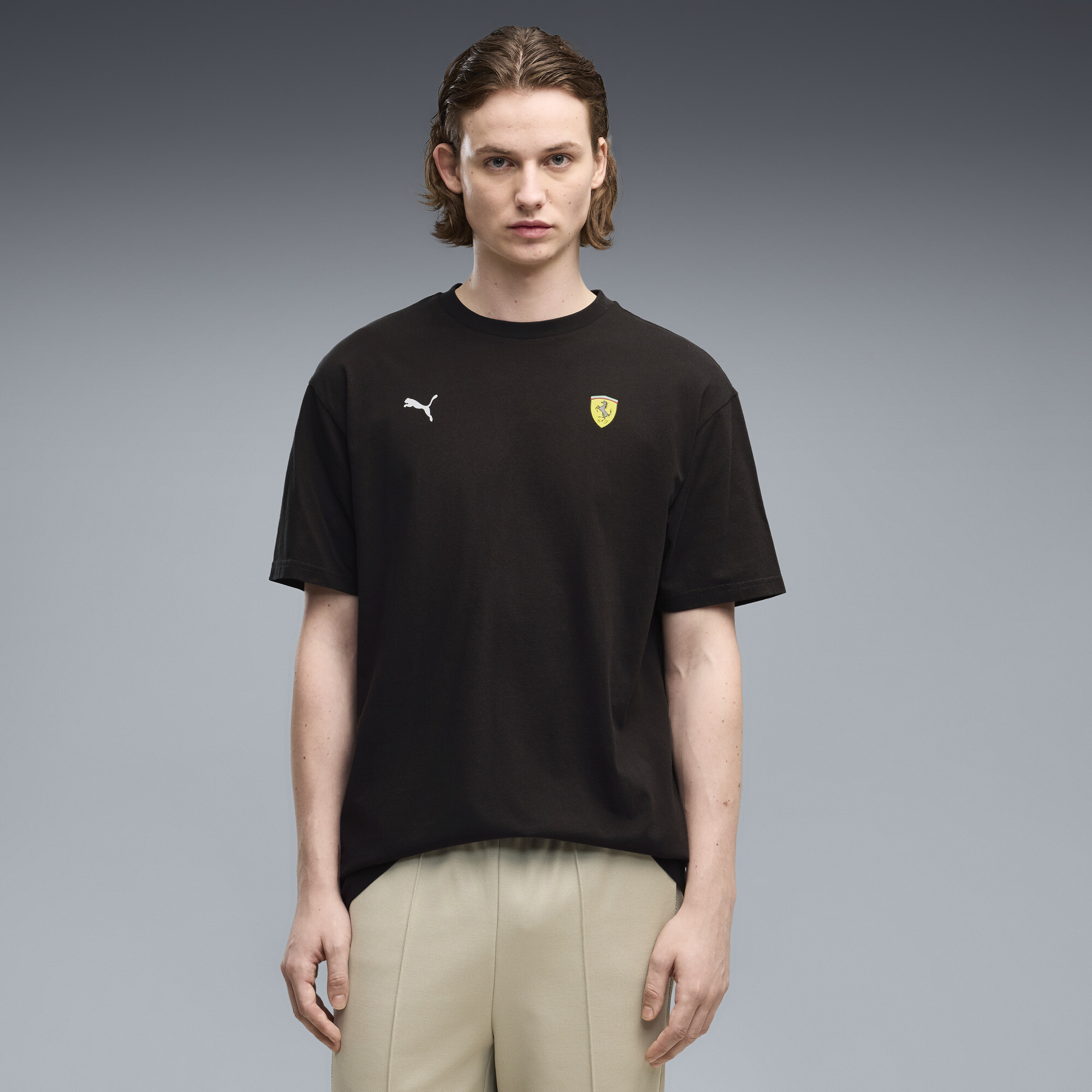PUMA Scuderia Ferrari Men's Graphic T-Shirt in Black, Size XXL