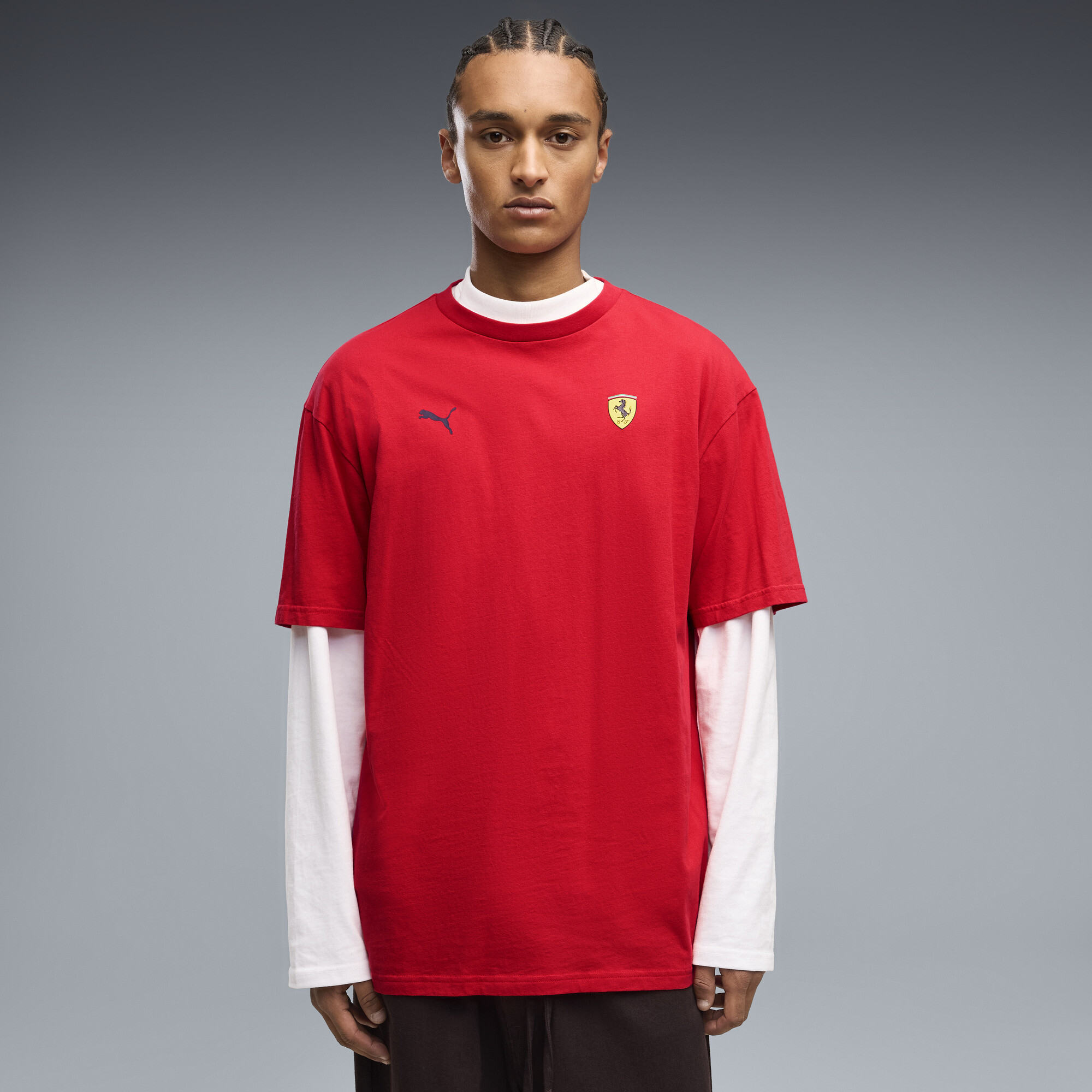 Puma Men's Scuderia Ferrari Graphic Crewneck T-Shirt - Rosso Corsa