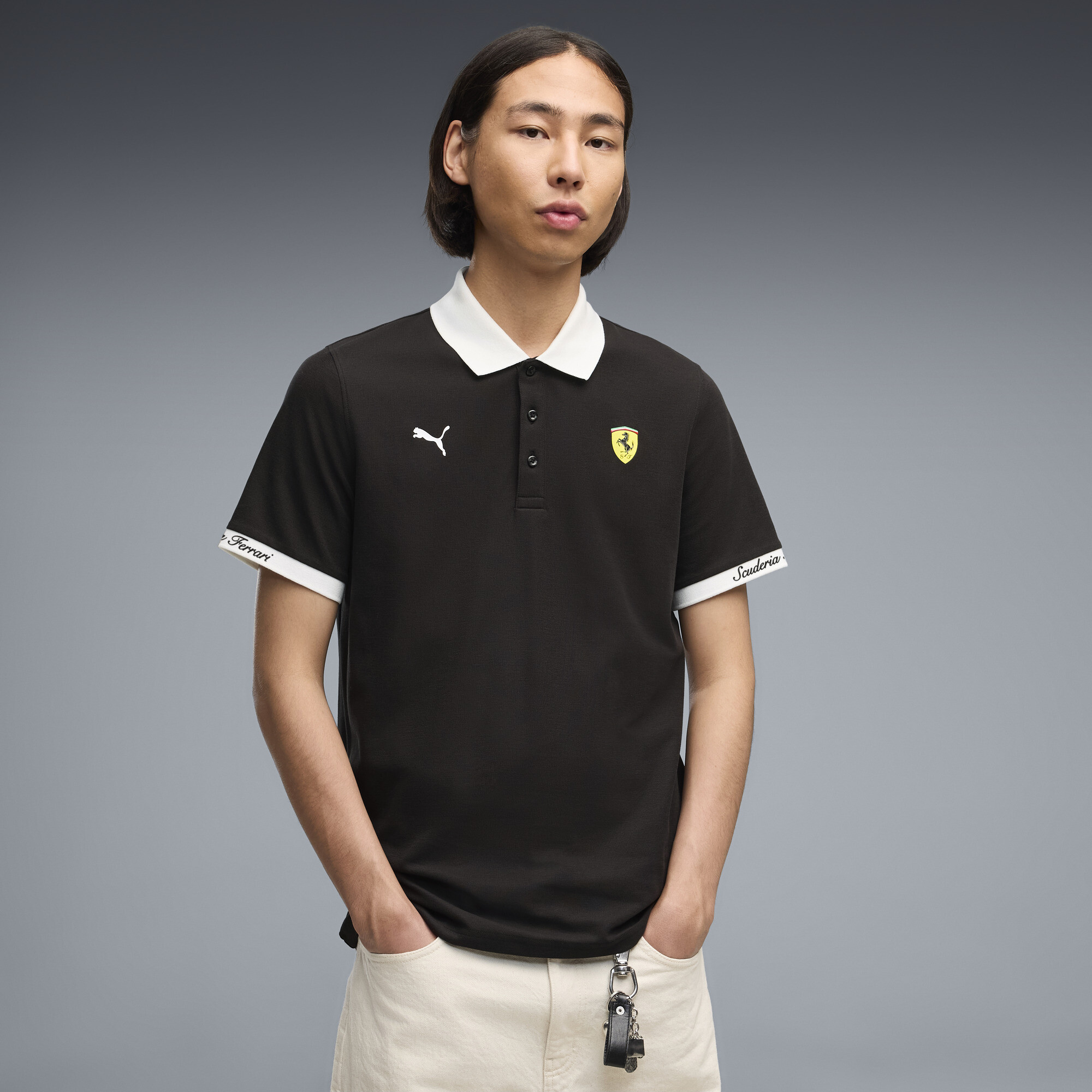PUMA Polo en piqué Scuderia Ferrari HP Homme, Accessoires, Rouge, XXL