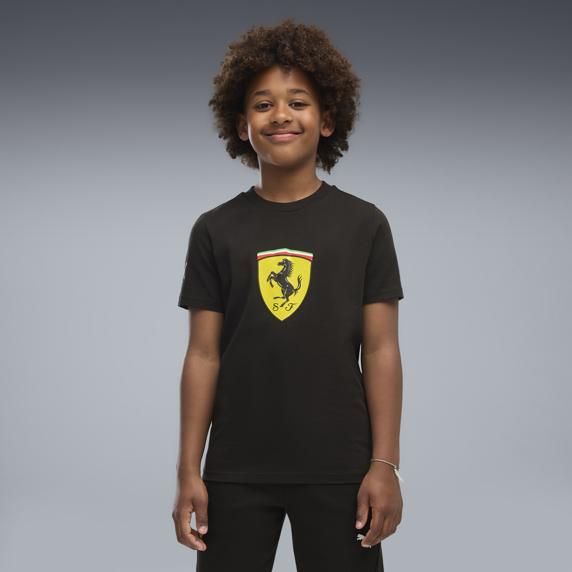 PUMA Scuderia Ferrari Big Kids' T-Shirt in Black, Size M