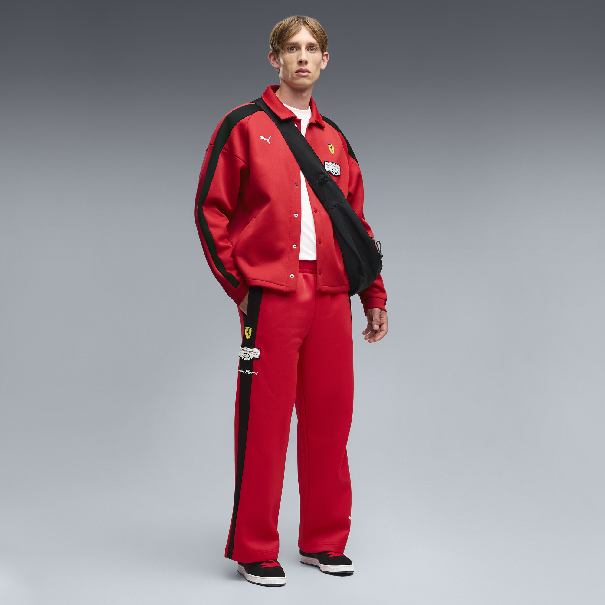 PUMA Scuderia Ferrari Men's T7 Track Pants in Red, Size XXL