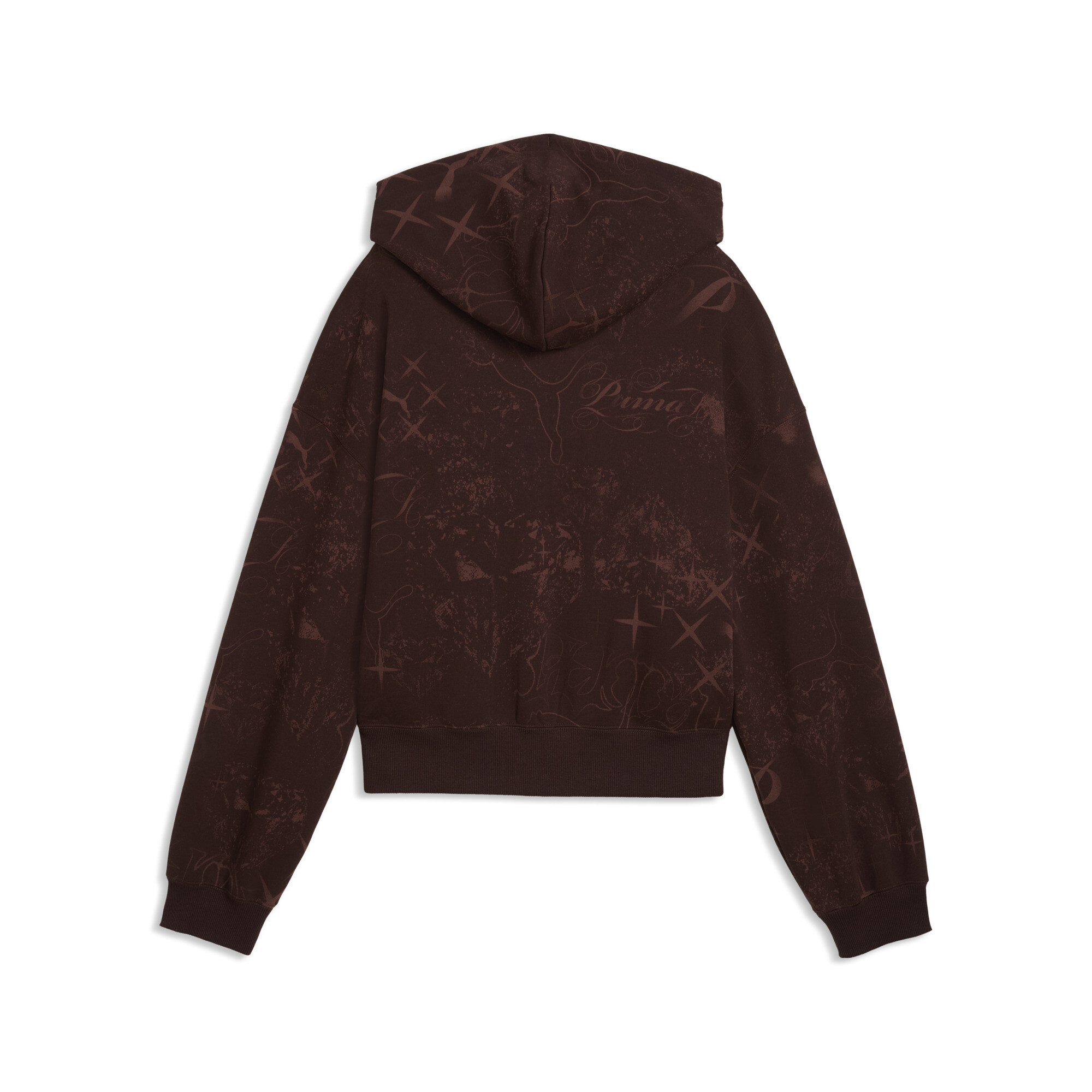 PUMA Street Glam oversized hoodie met volledige rits voor Dames, Bruin, Maat L thumbnail 2