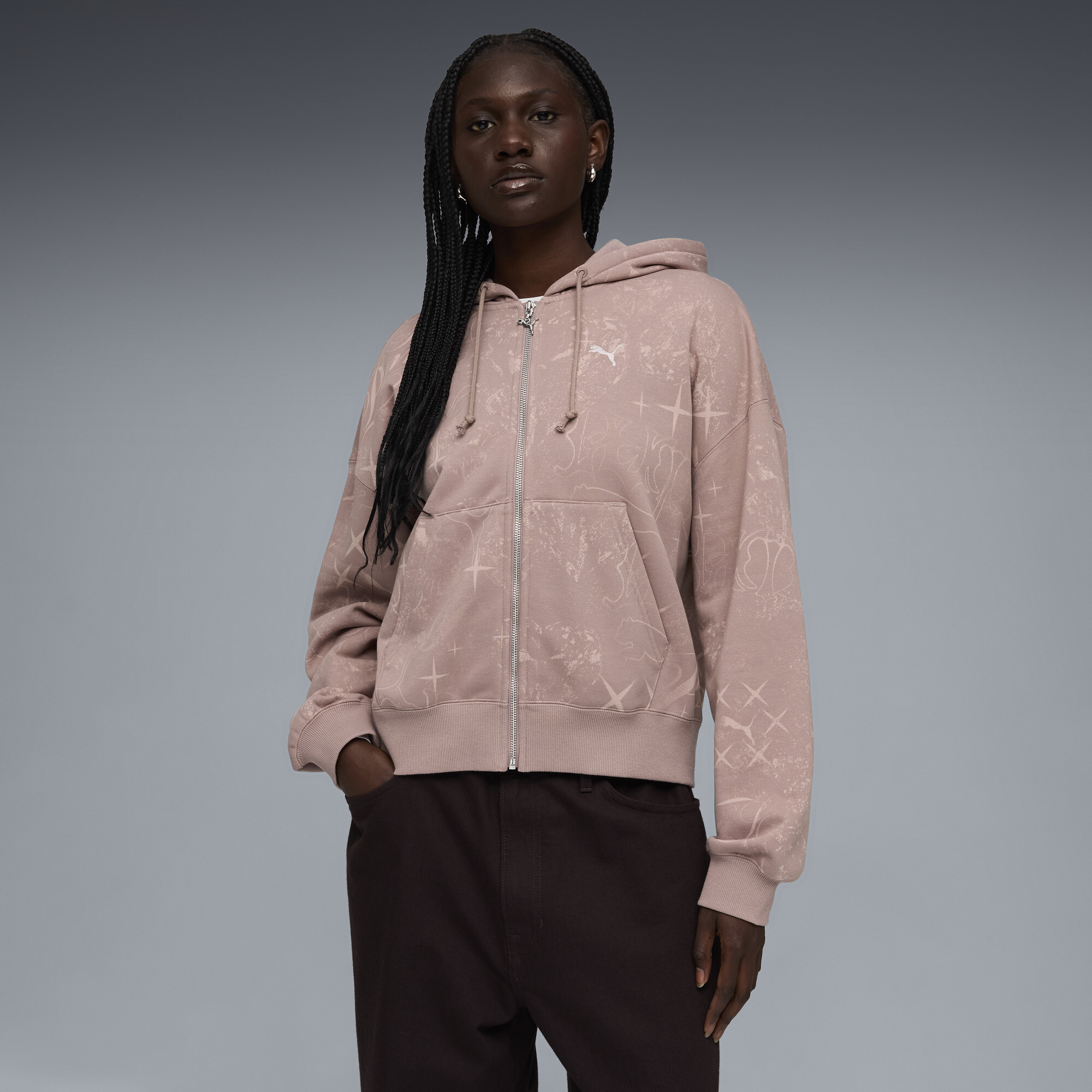 Street Glam Oversized Full-Zip Hoodie Women | PUMA Saudi Arabia