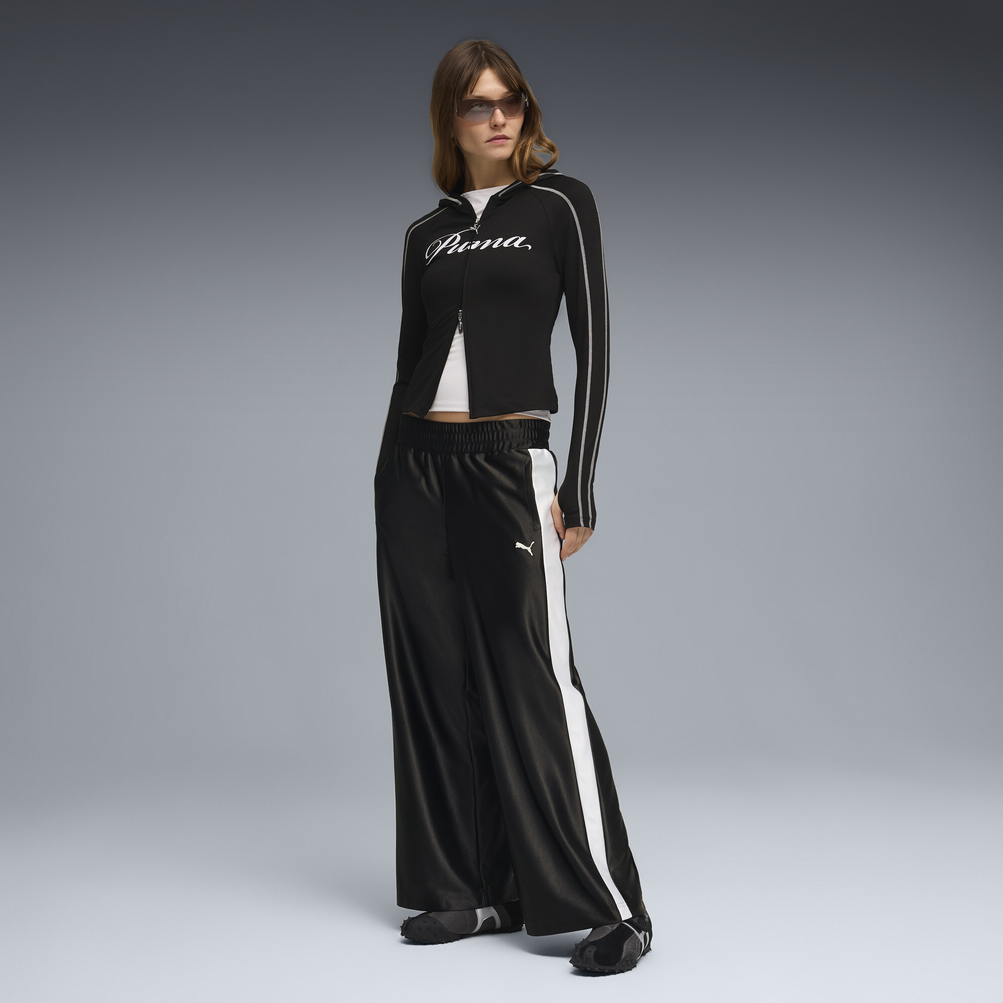 PUMA T7 Street Glam hoodie voor Dames, Zwart, Maat XS thumbnail 6