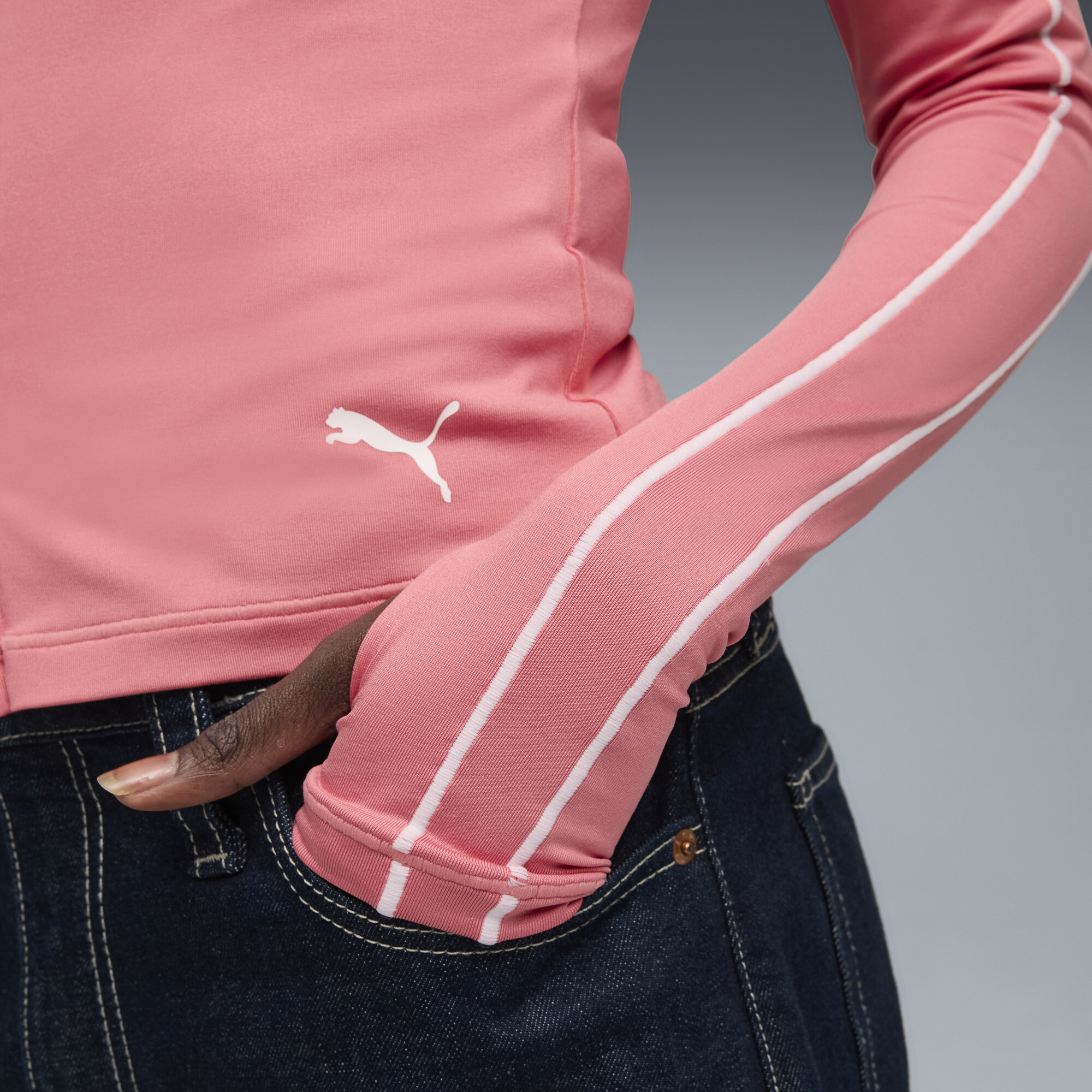 PUMA T7 Street Glam hoodie voor Dames, Roze, Maat XL thumbnail 4