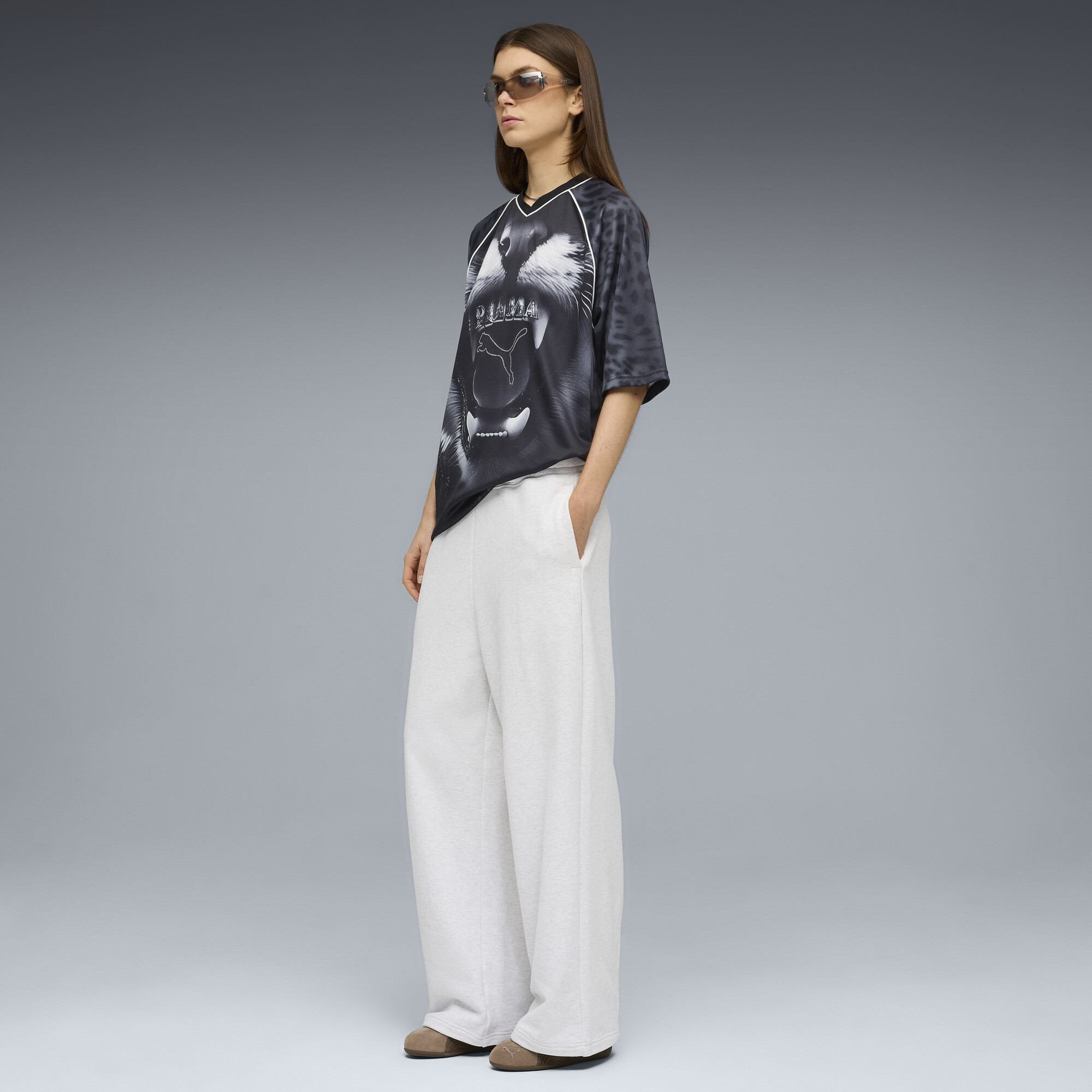 PUMA Street Glam relaxed shirt met opdruk voor Dames, Zwart, Maat L thumbnail 6