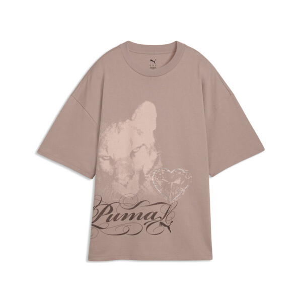 Remera PUMA estampada Street Glam Bedazzled para Mujer En Sandstone