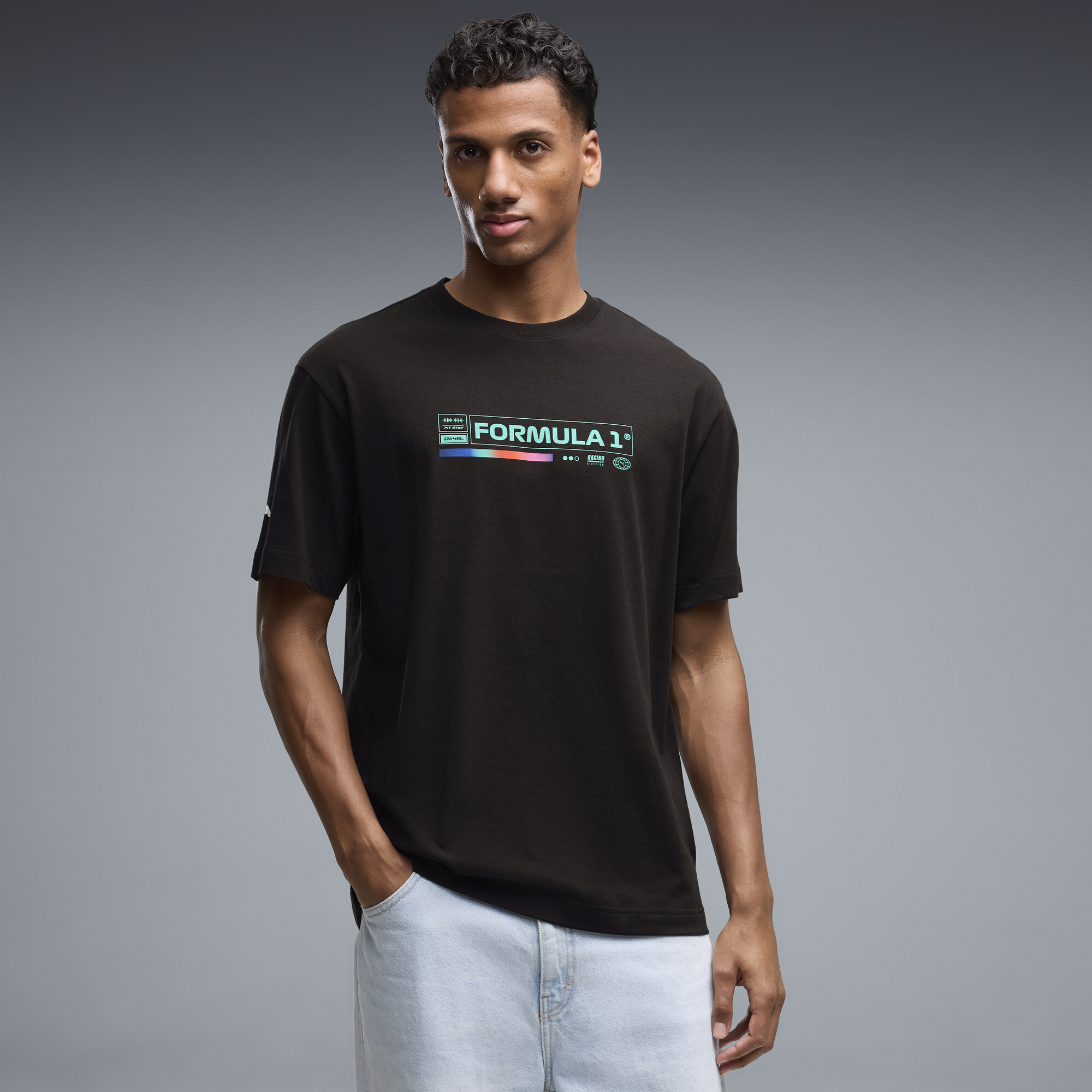 PUMA F1® Las Vegas Men's Relaxed T-Shirt in Black, Size L